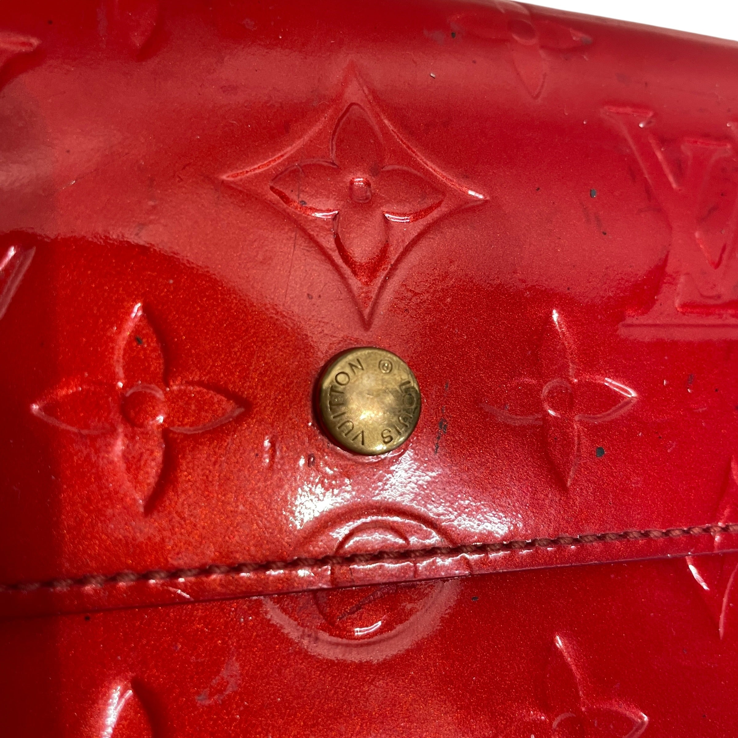 LOUIS VUITTON/Long Wallet/Monogram/Leather/RED/L's/ view 4