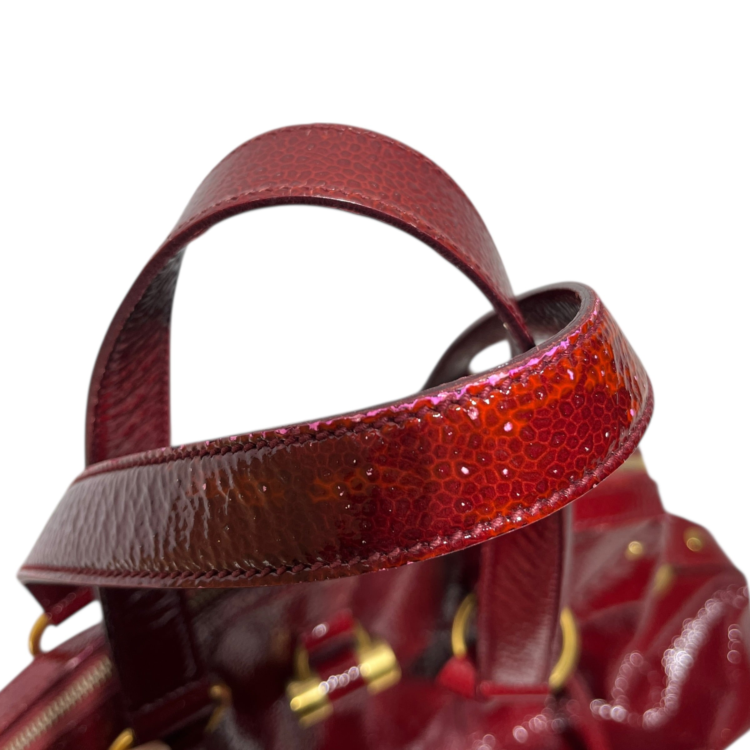YVES SAINT LAURENT/Hand Bag/Leather/RED/Muse Lock Bag view 8