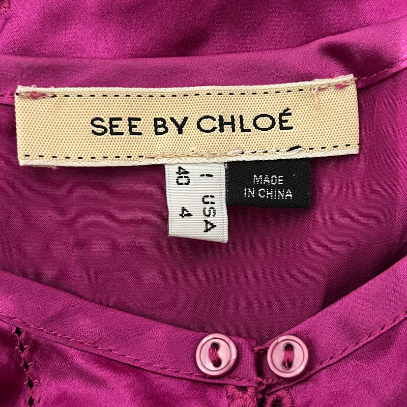 SEE BY CHLOE/Camisole/S/Silk/PNK/