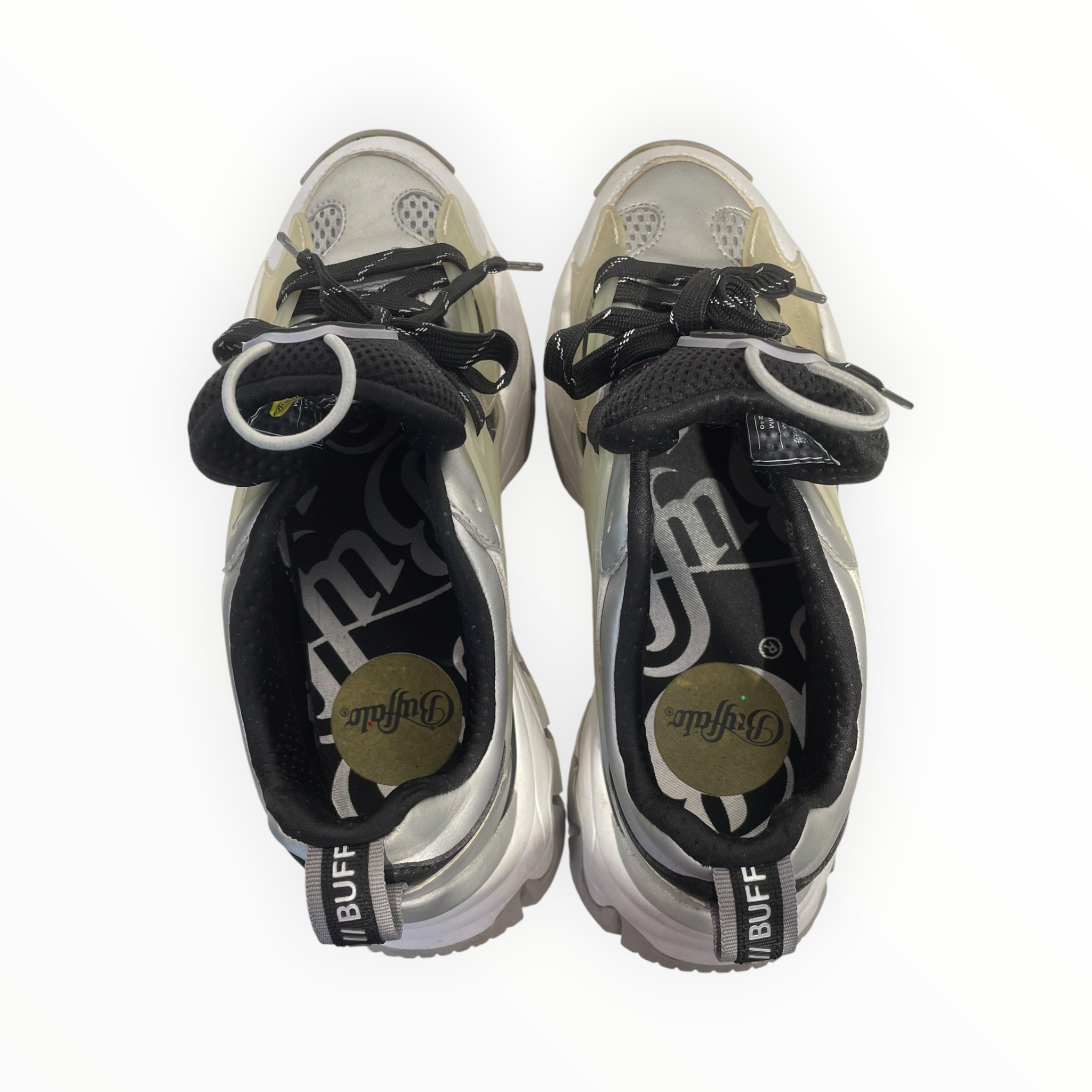 BUFFALO/Low-Sneakers/US 7.5/Leather/WHT/PLATFORM SNEAKERS view 3