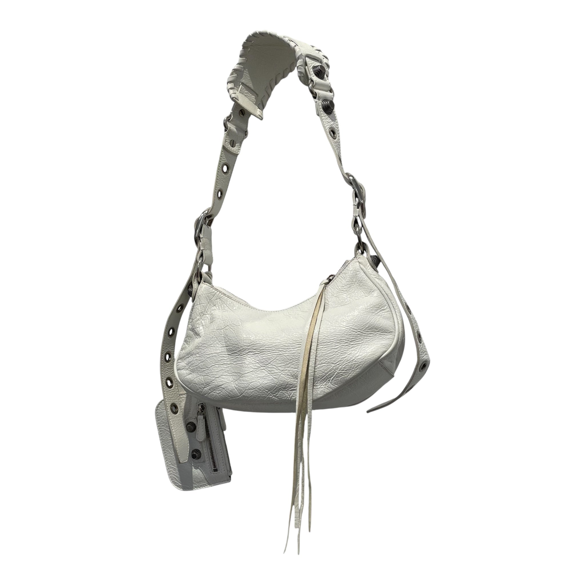 BALENCIAGA/Hand Bag/Leather/WHT/CAGOLE WRINKLED LEATHER view 2