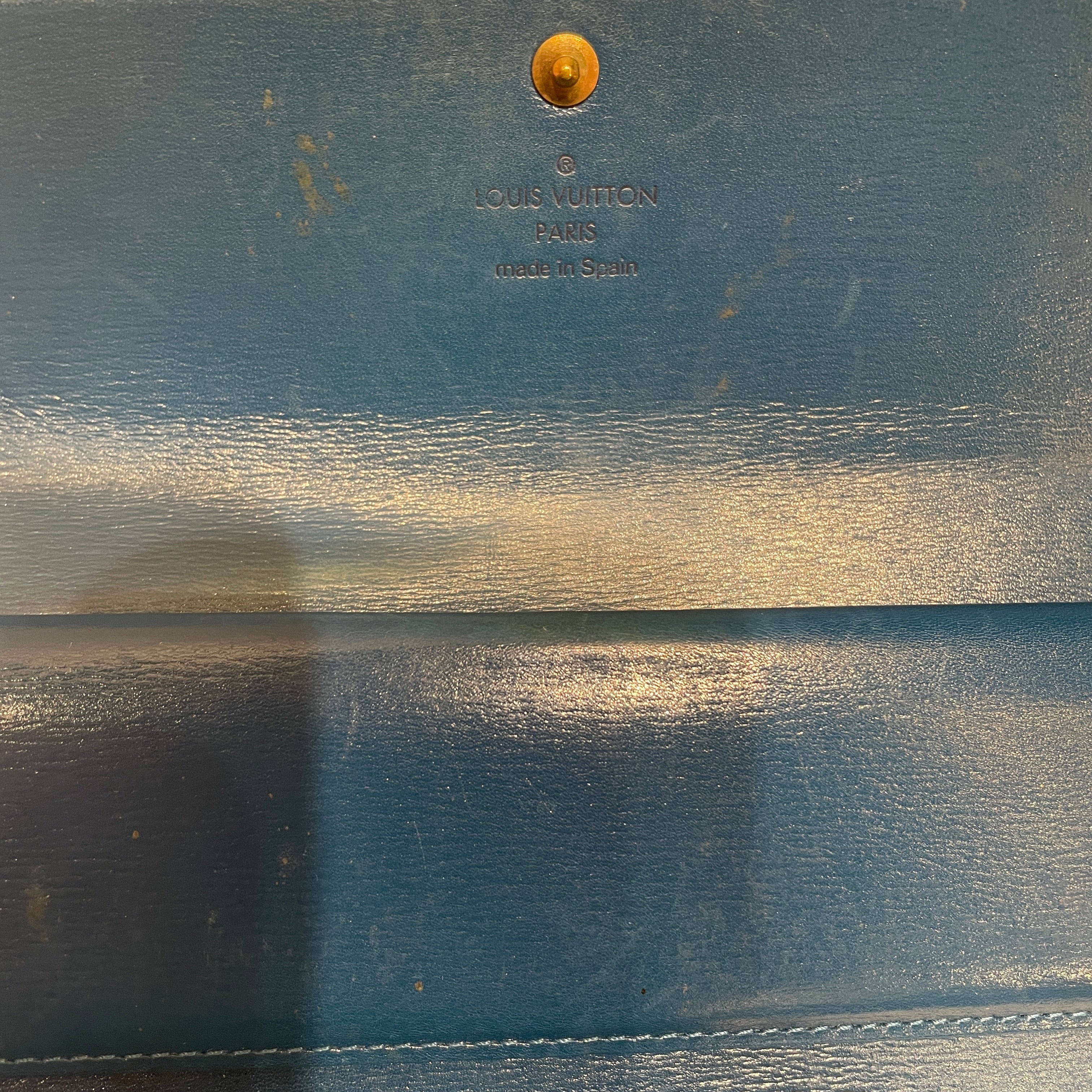 LOUIS VUITTON/Long Wallet/Leather/BLU/L's/elipse blu view 5