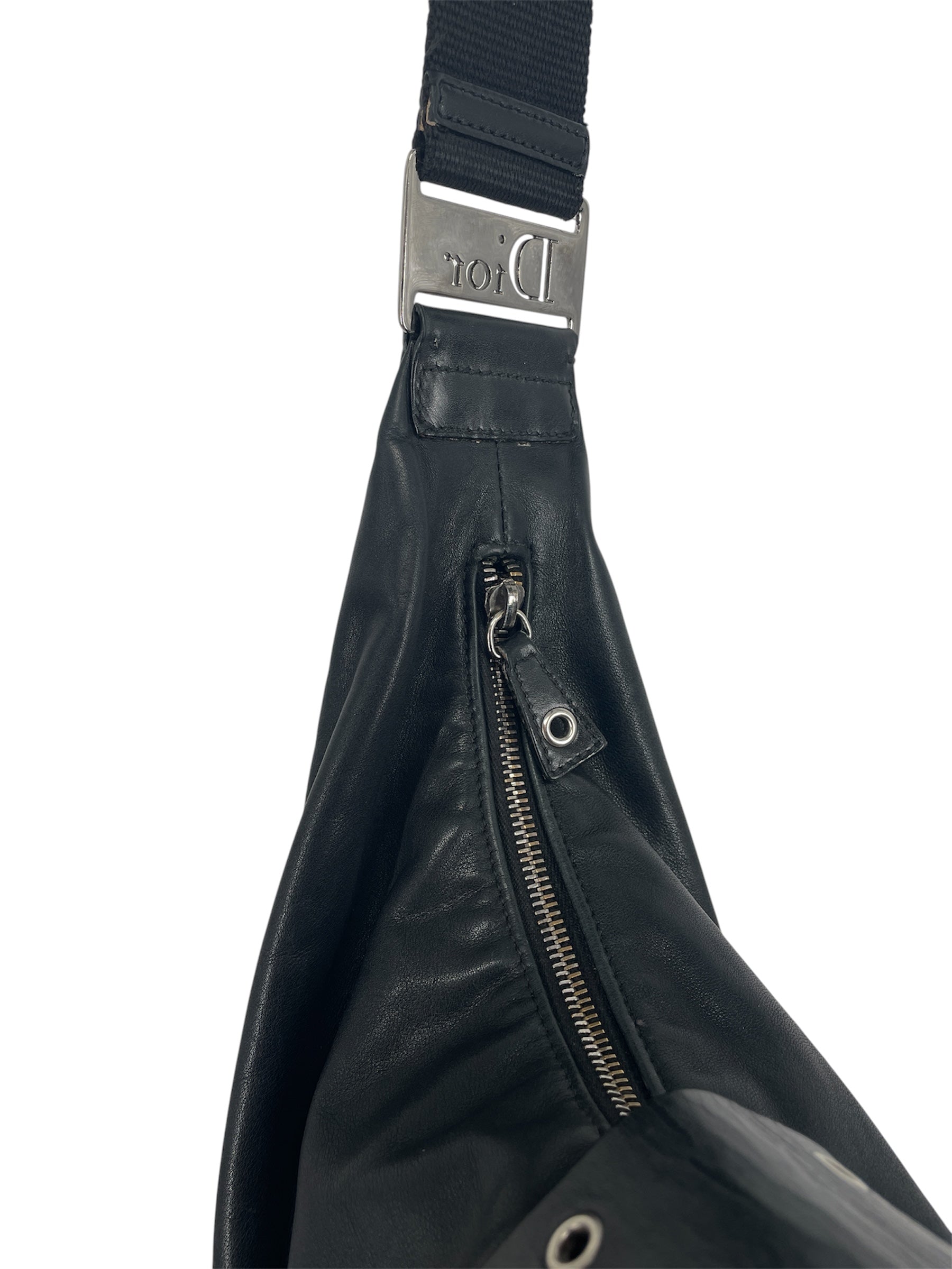Christian Dior/Cross Body Bag/Leather/BLK/STREET CHIC HOBO BAG view 6