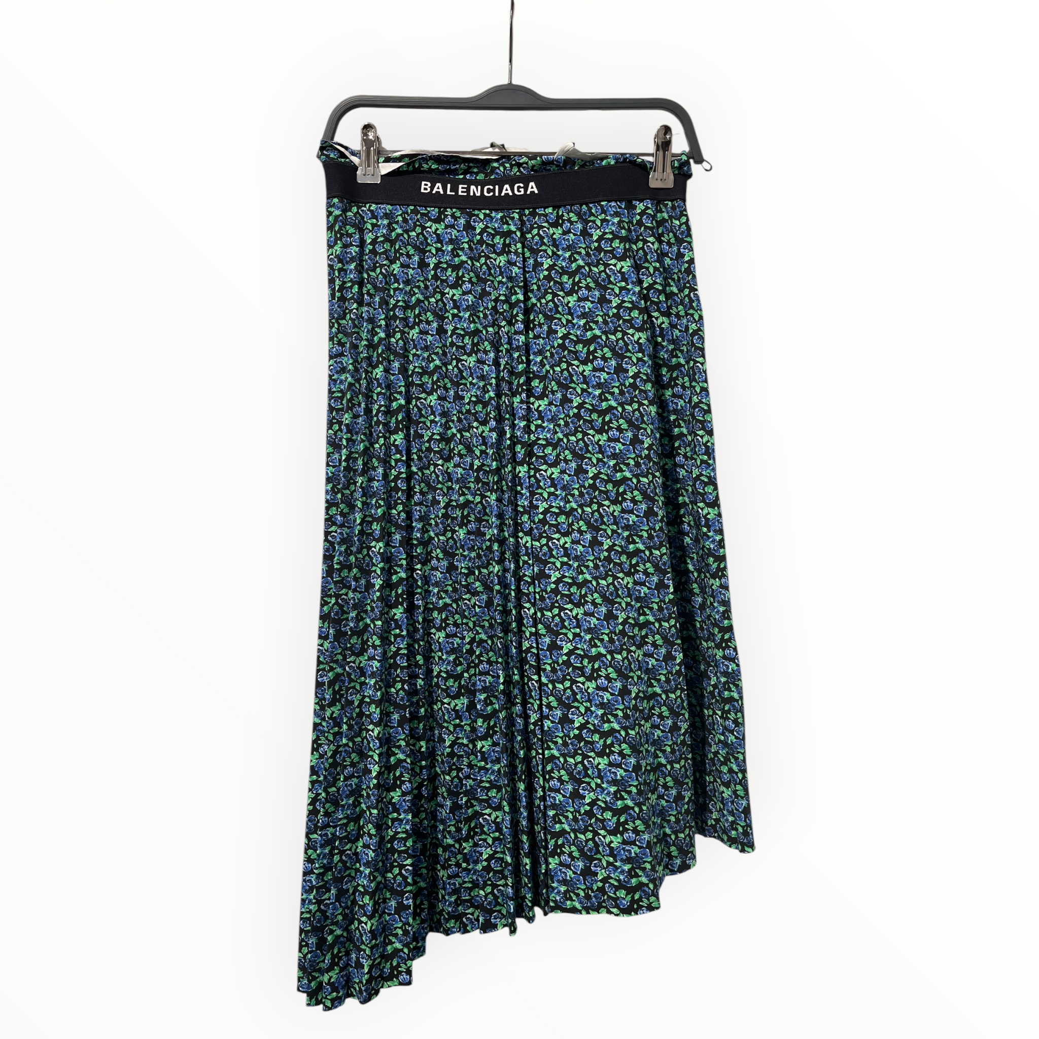 BALENCIAGA/Skirt/36/Floral Pattern/Polyester/BLK/FLORAL PLEATED SKIRT BNWT view 2