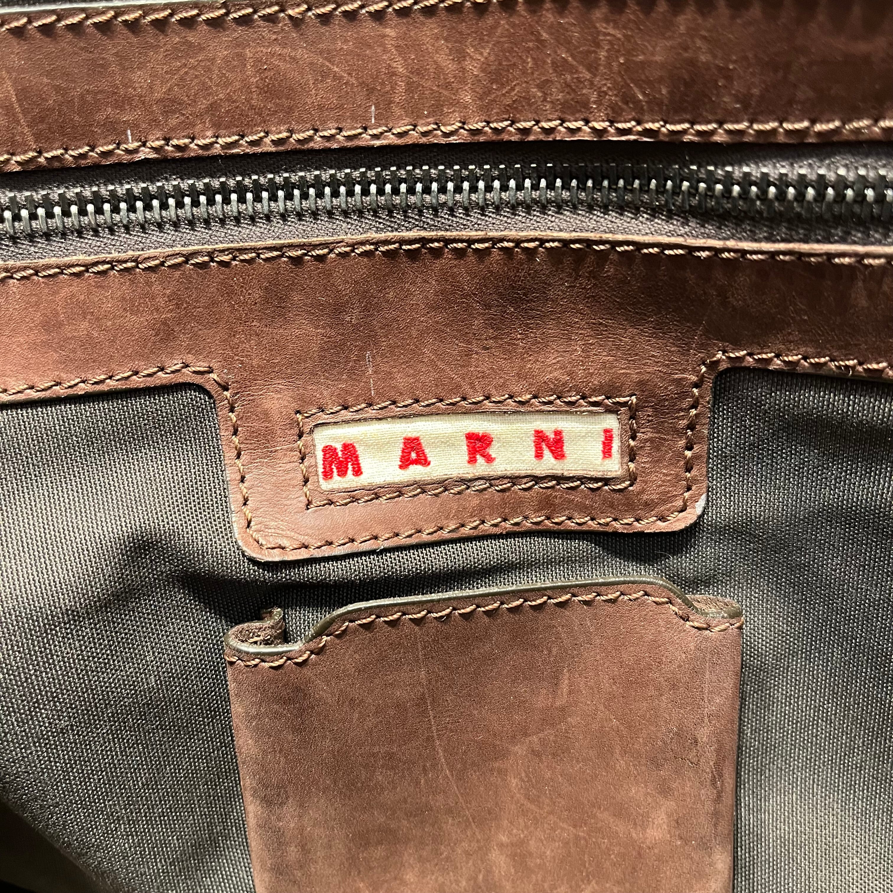 MARNI/Clutch Bag/Leather/BRW/ view 3