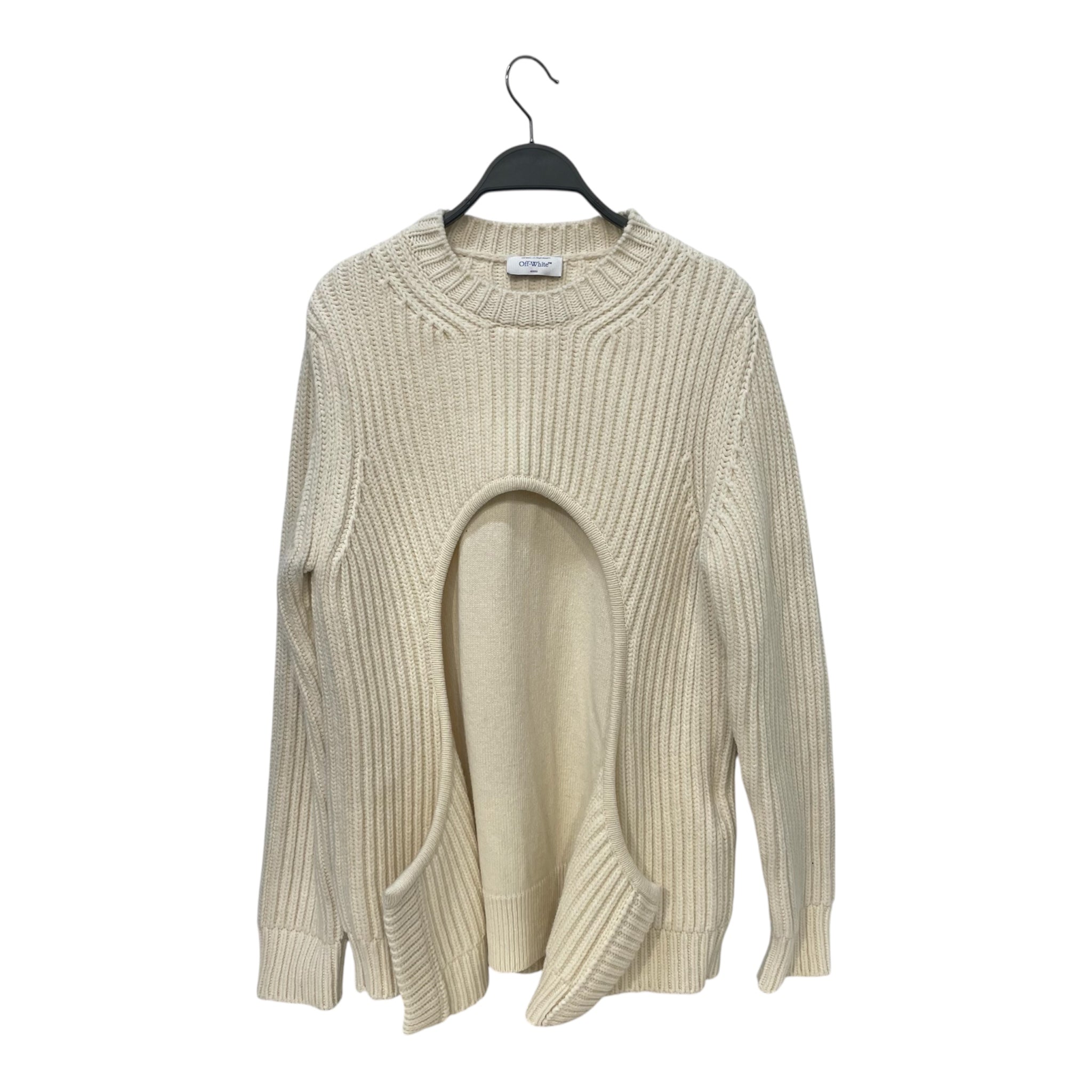 OFF-WHITE/Heavy Sweater/S/Wool/CRM/meteor view 1