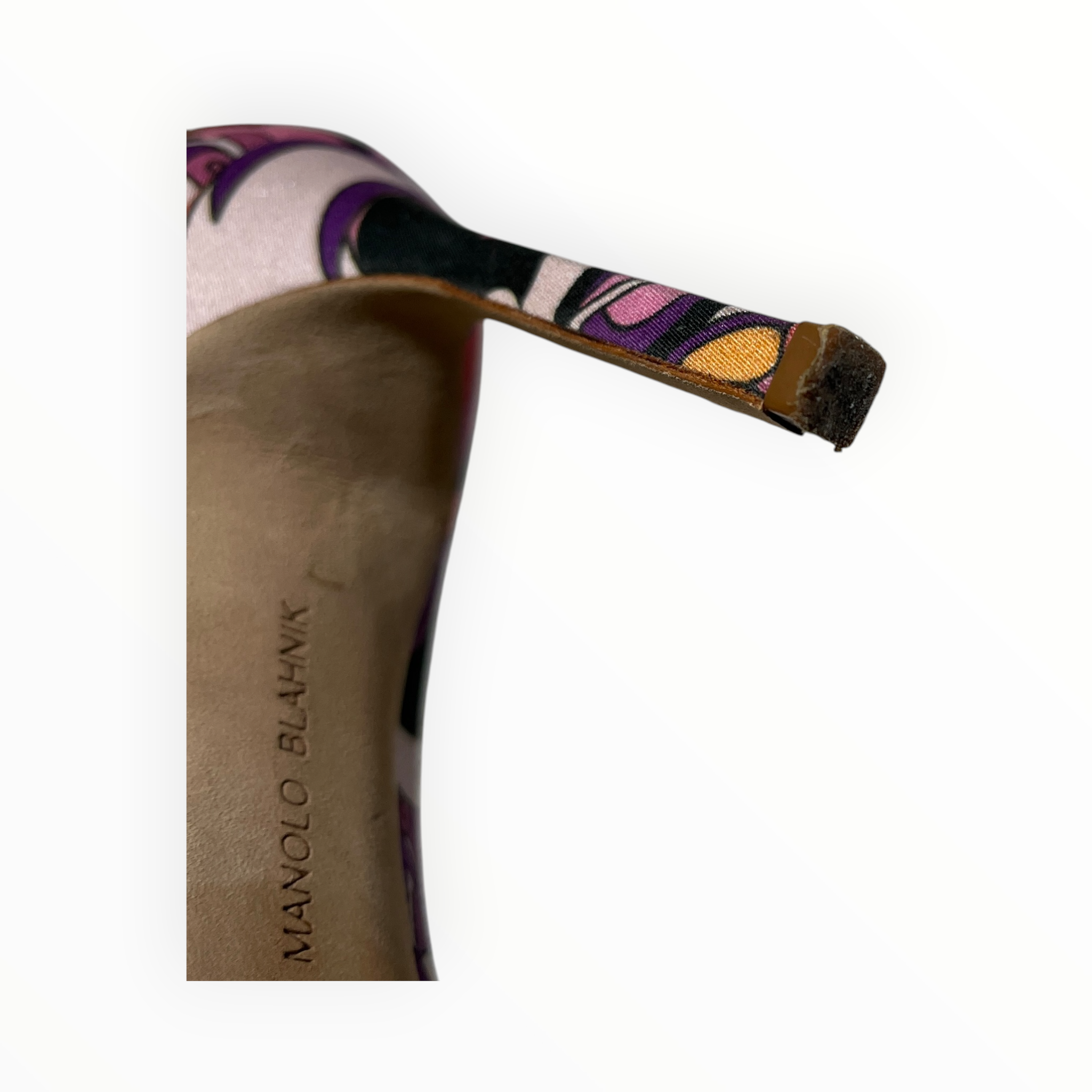 MANOLO BLAHNIK/Heels/EU 35/All Over Print/Leather/PNK/60S PSYCHEDELIC PRINT view 6