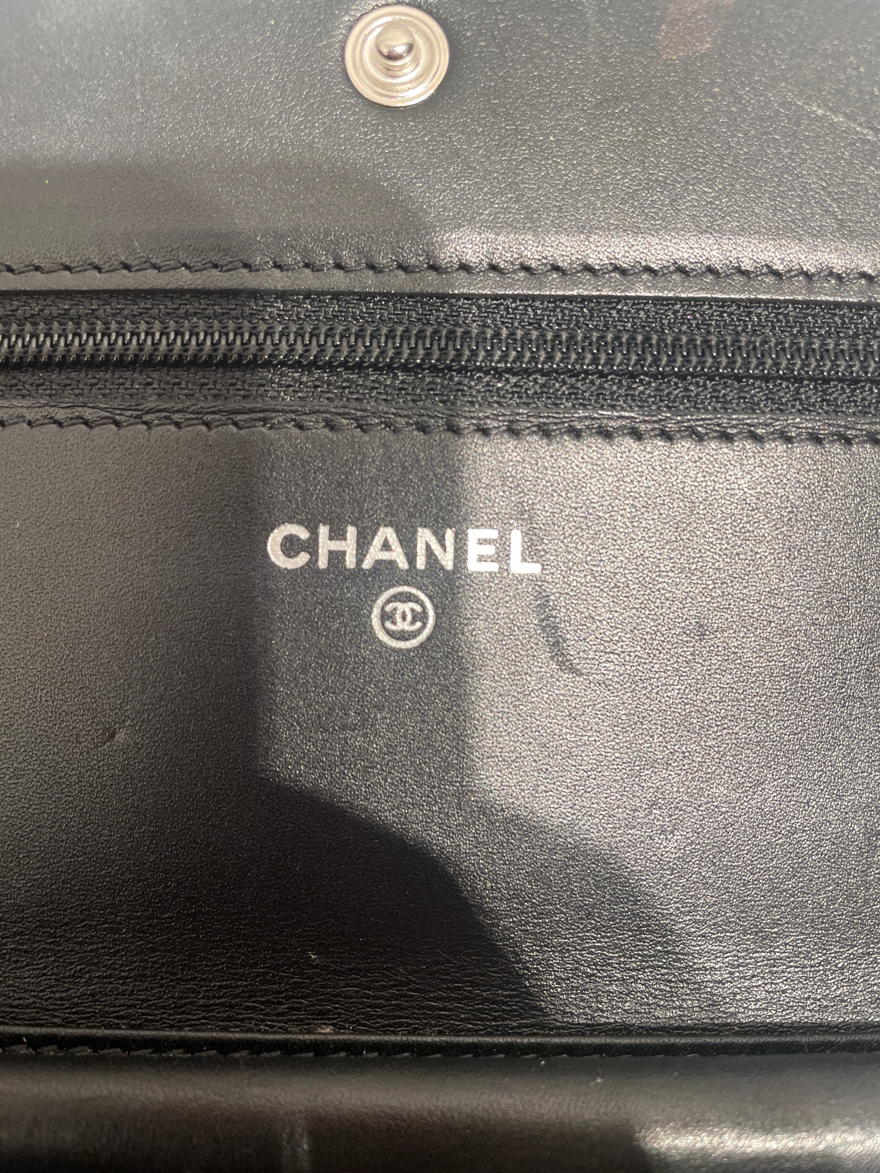 CHANEL/Cross Body Bag/BLK/Cambon Wallet on Chain Quilted view 3