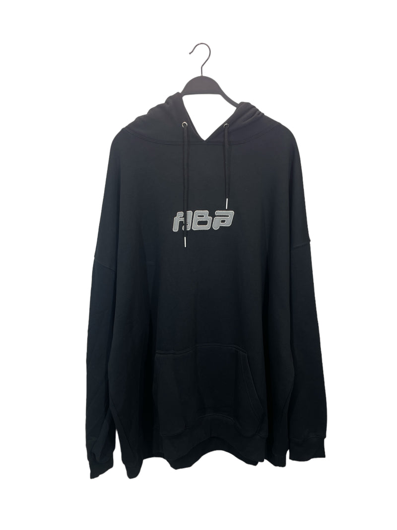 HOOD BY AIR. Hoodie XL Cotton BLK Oversize HBA GREY 2nd STREET USA