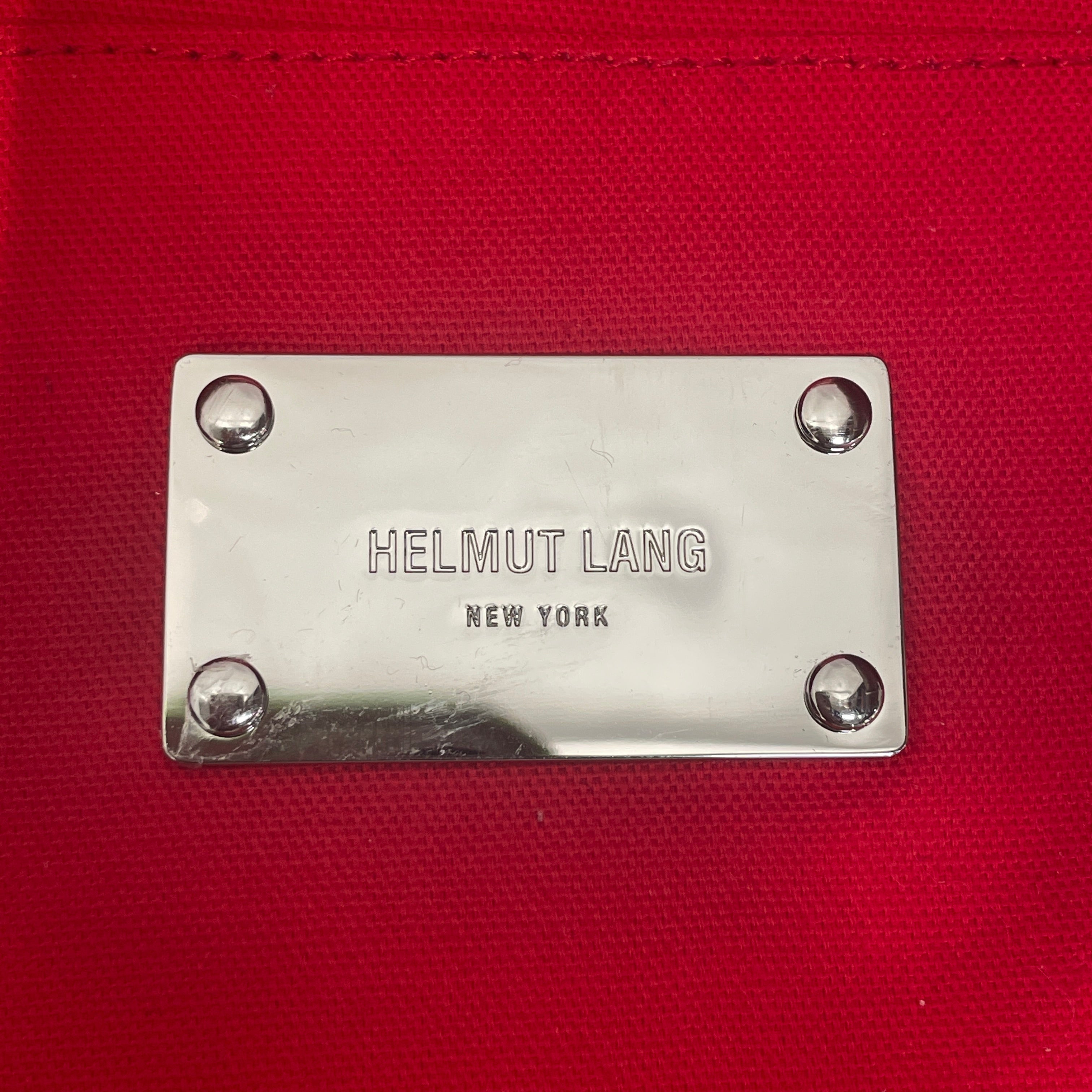 Helmut Lang/Hand Bag/Lambskin/RED/PATENT LAMBSKIN PAPERY FINISH view 7