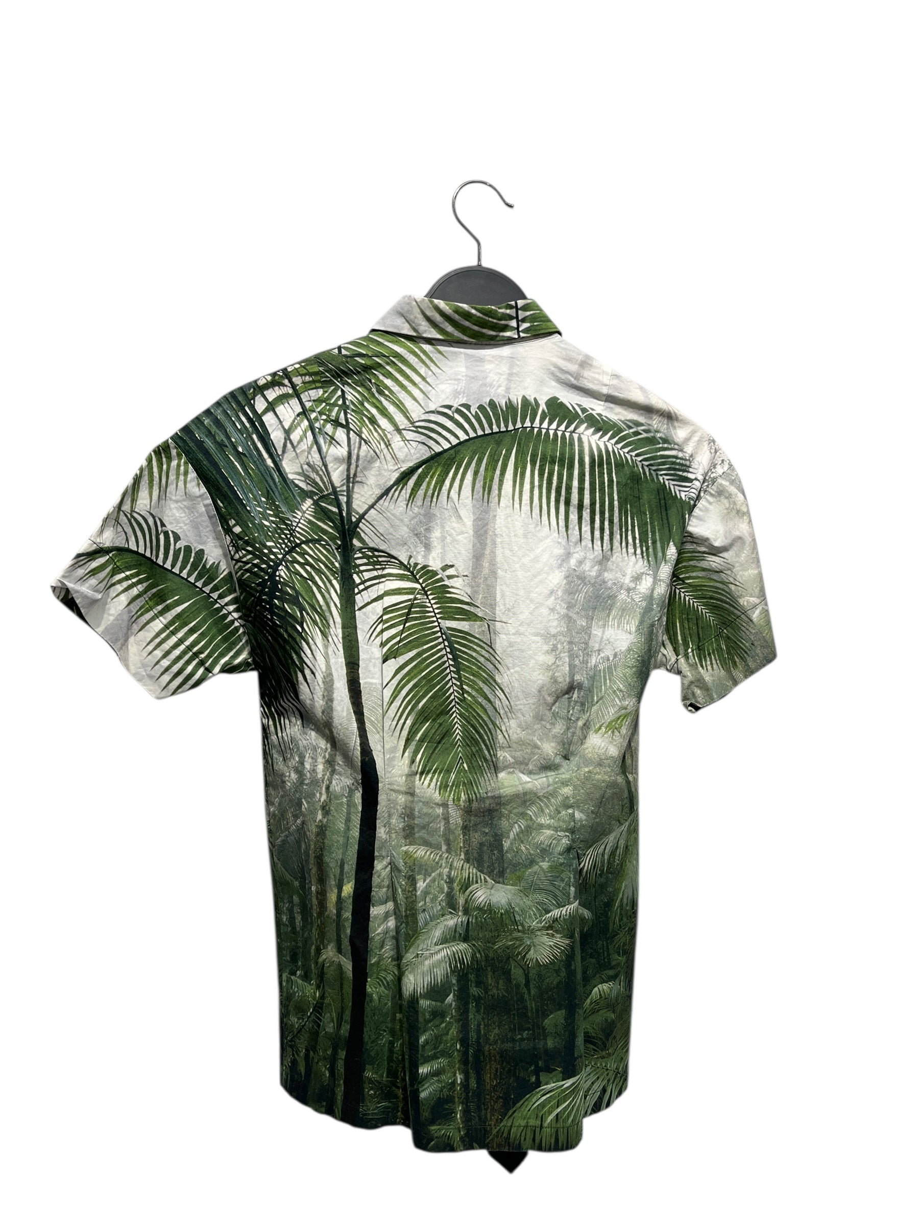 DRIES VAN NOTEN/SS Shirt/36/Cotton/WHT/Floral Pattern/FOREST TREES WAIST STRINGS view 2