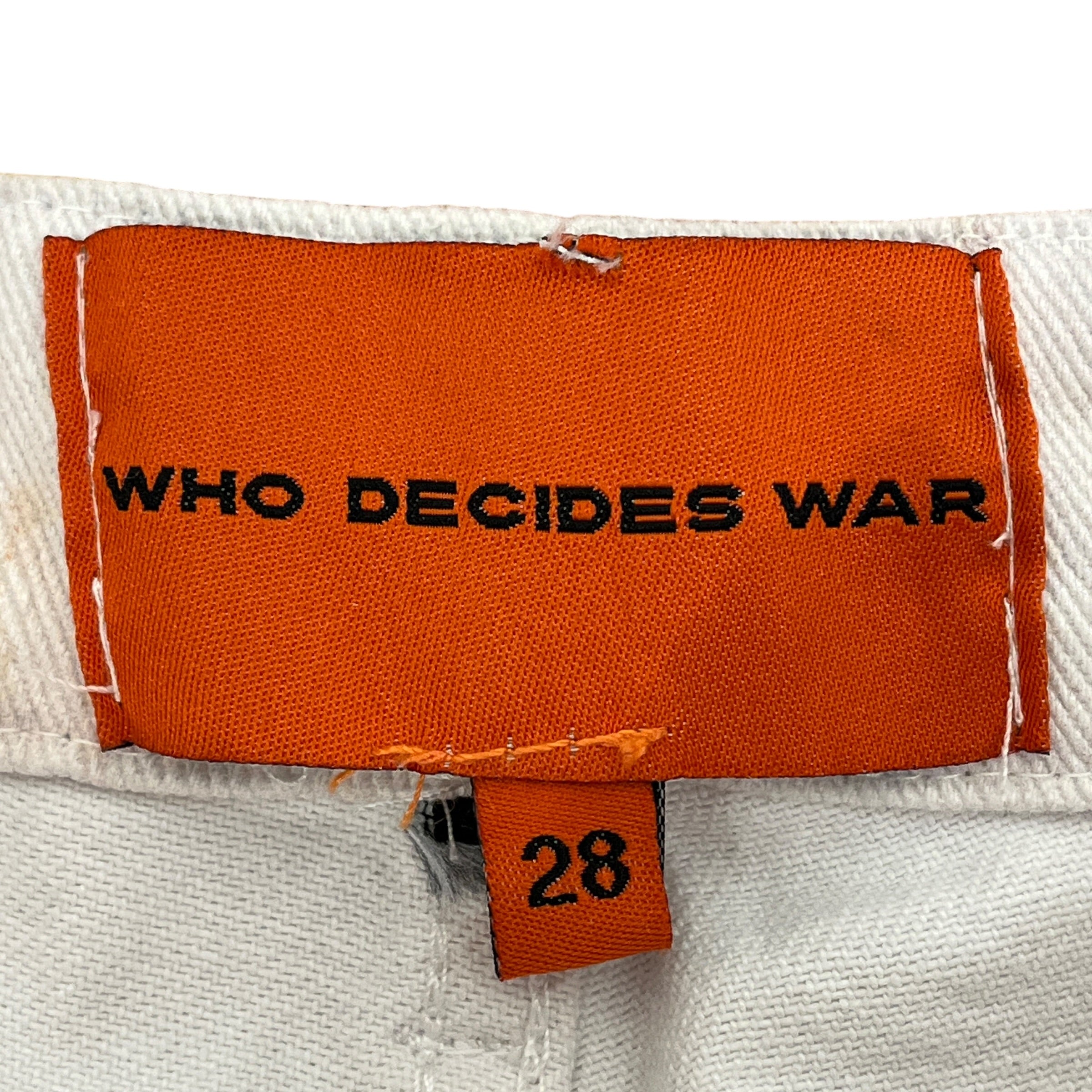 WHO DECIDES WAR/Bootcut Pants/28/Cotton/BEG/Graphic/jesus graphic view 4