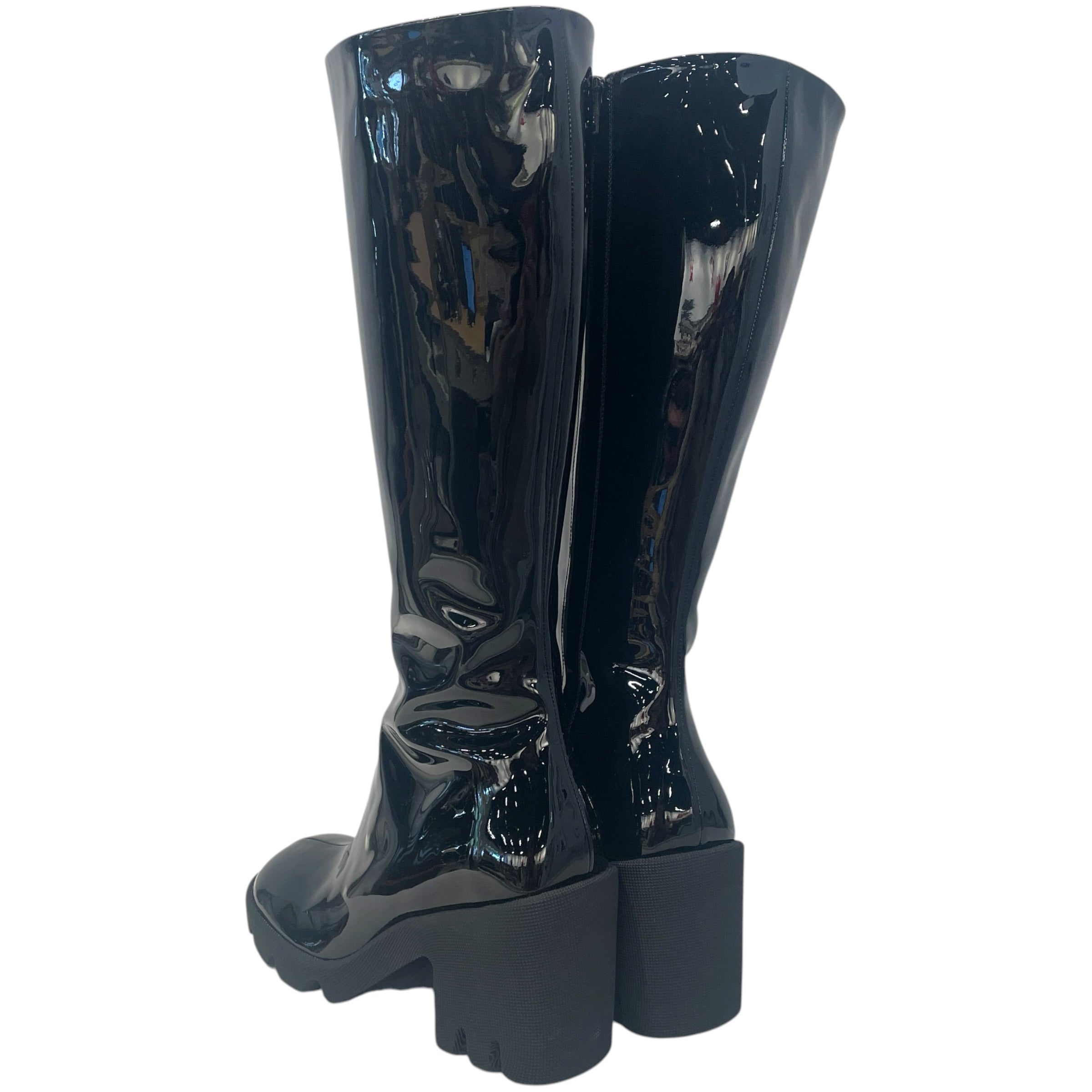 BURBERRY/Rain Boots/EU 37/Leather/BLK/Stride Boot view 2