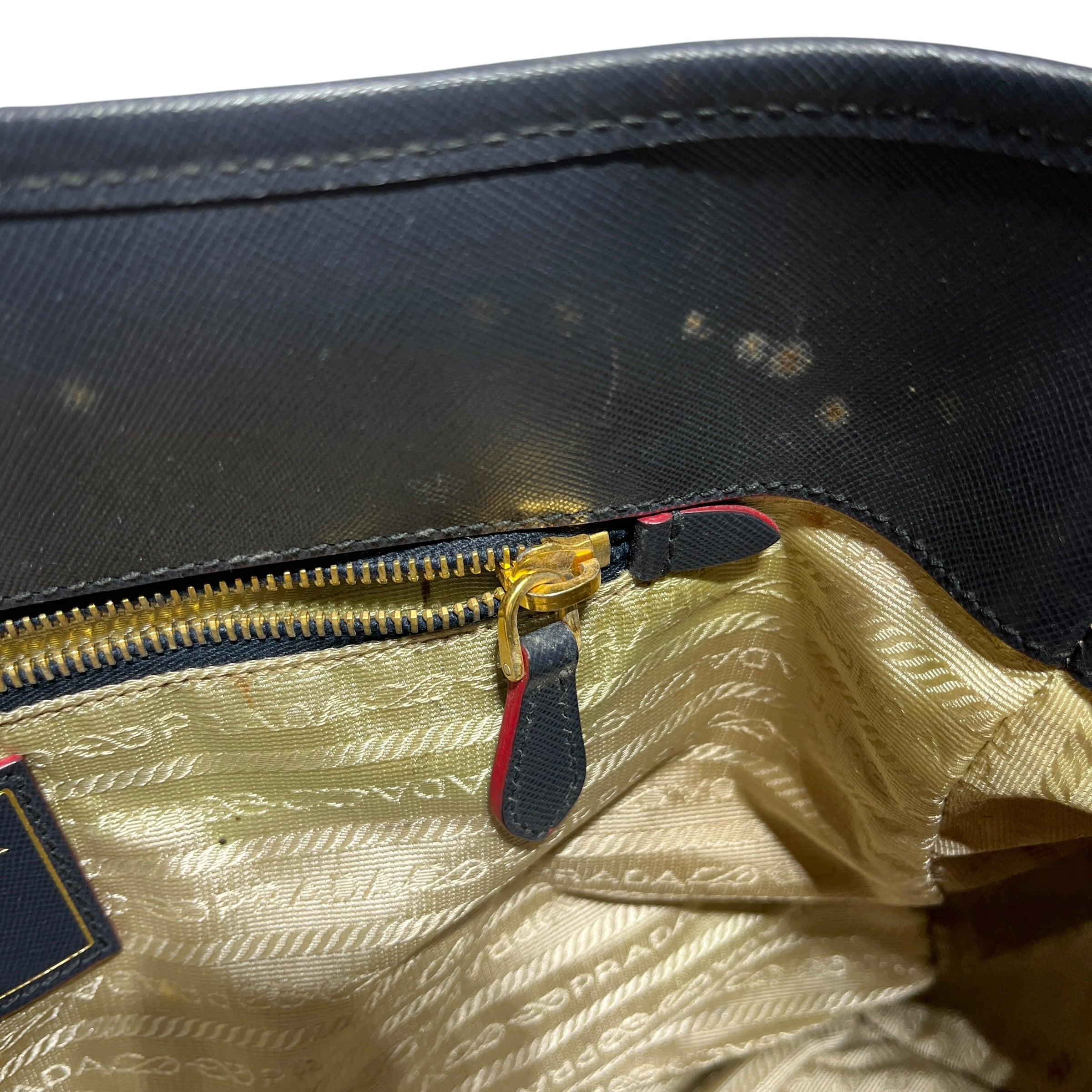 PRADA/Hand Bag/Leather/MLT/bicolor canvas bowler bag view 11