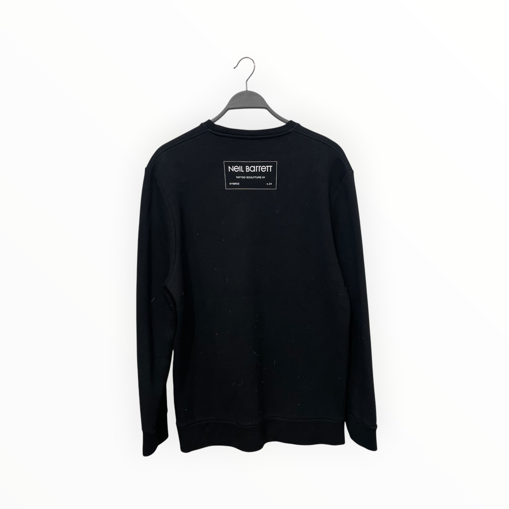 NEIL BARRETT/Sweatshirt/Graphic/BLK/TATTOO SCULPTURE 01 view 2