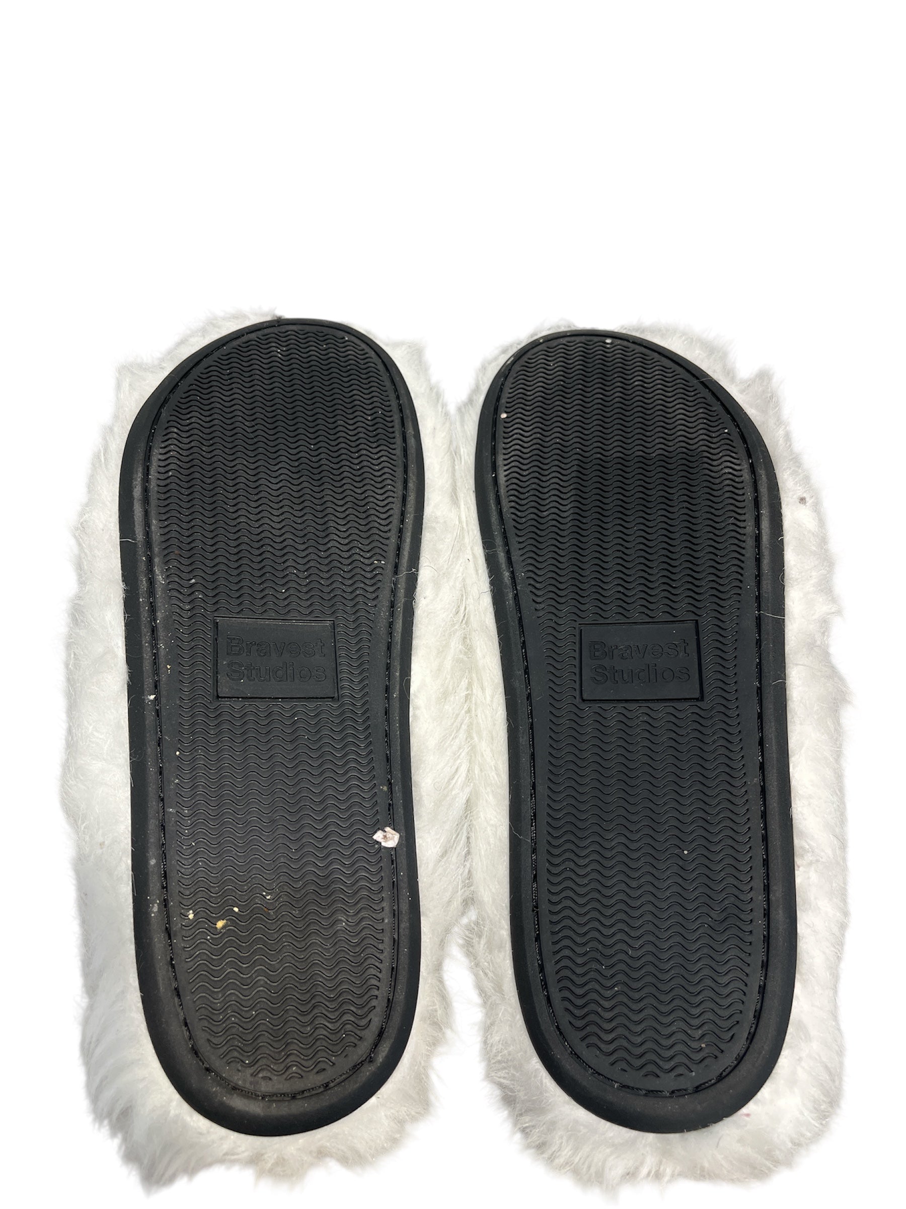 Bravest Studios/Shoes/US 14/Fake Fur/WHT/claw slides view 3