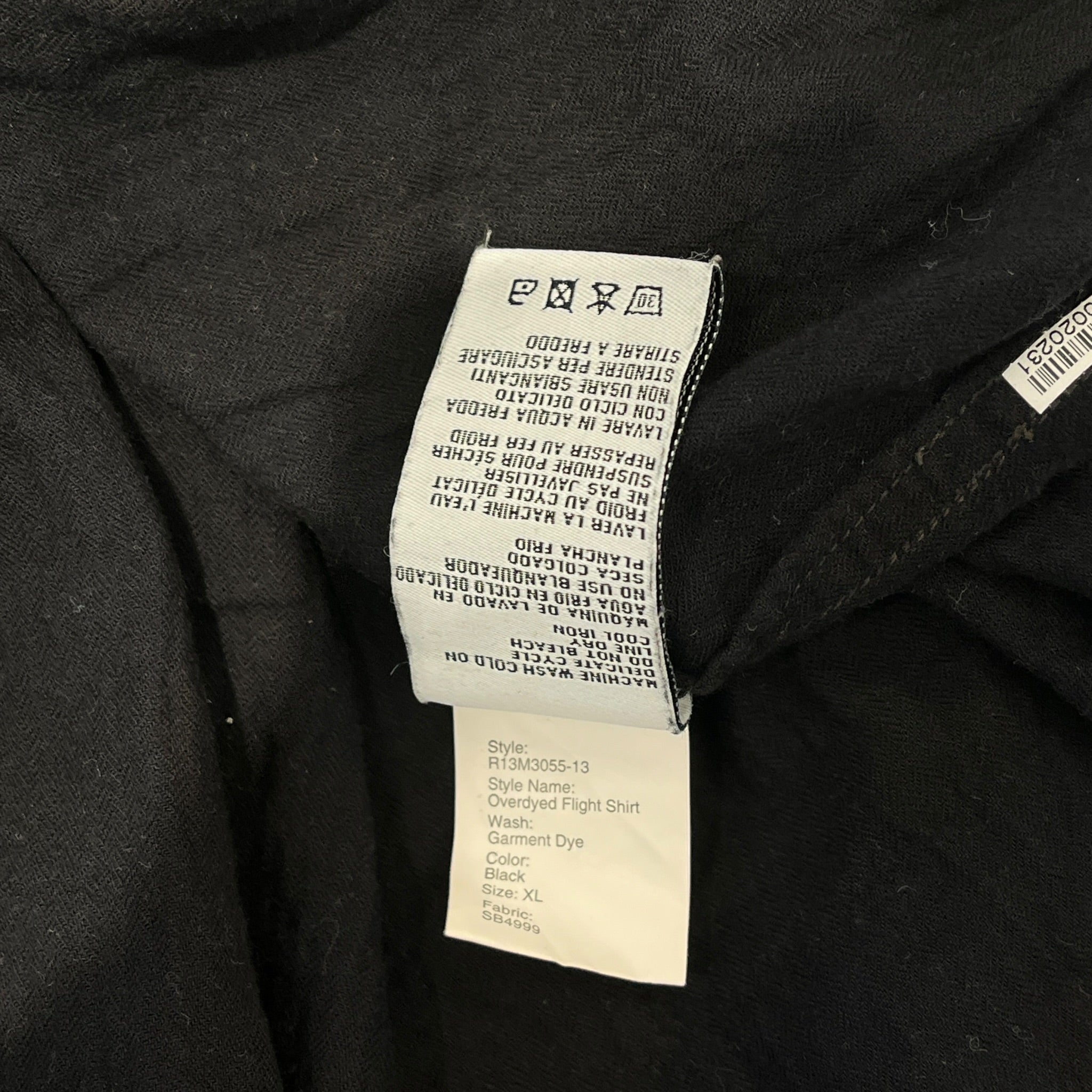 R13/Flight Jkt/XL/Cotton/BLK/JAPANESE FABRIC/SILVER HARDWAR view 5