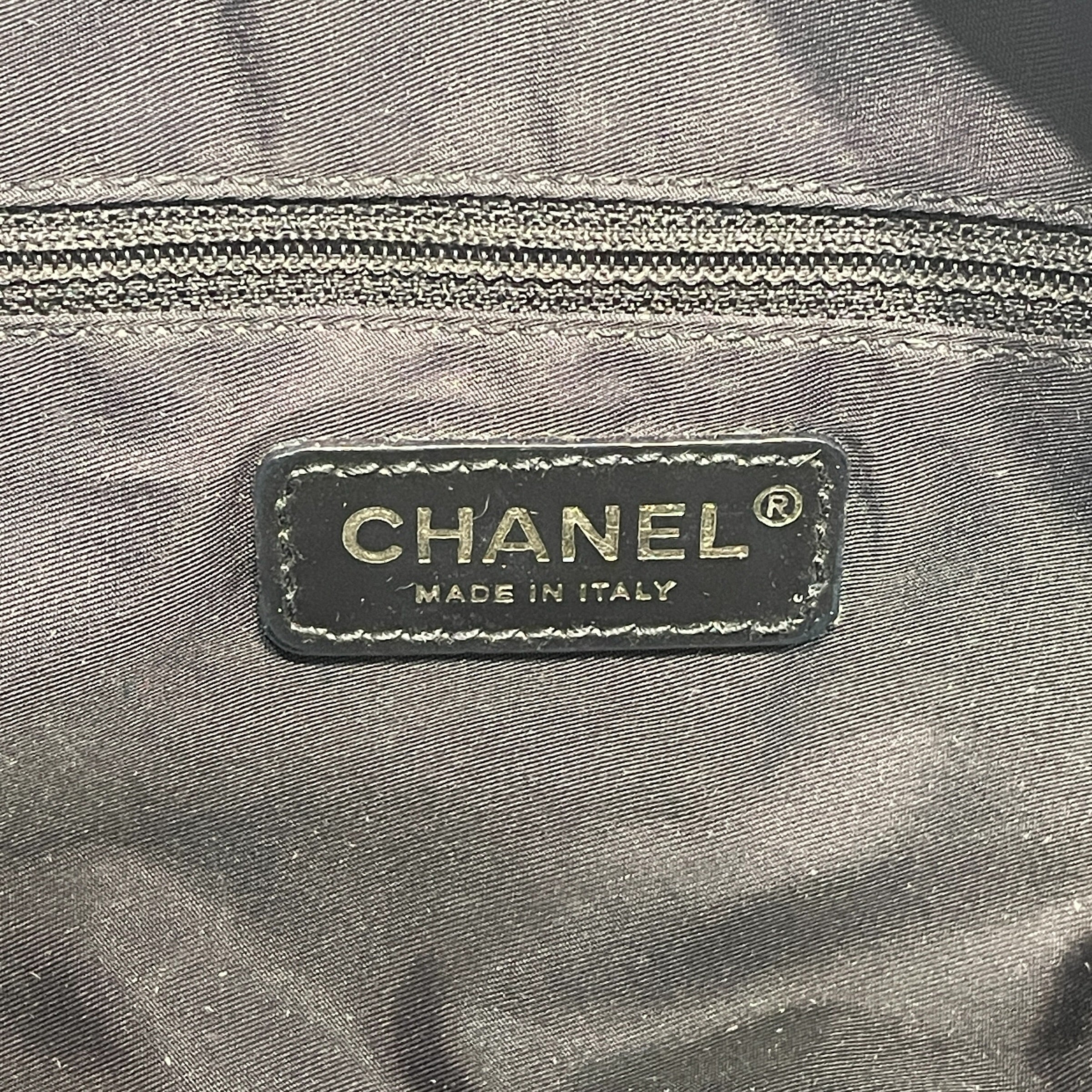CHANEL/Hand Bag/Monogram/Cotton/BLK/LIGNE BOWLING BAG view 6