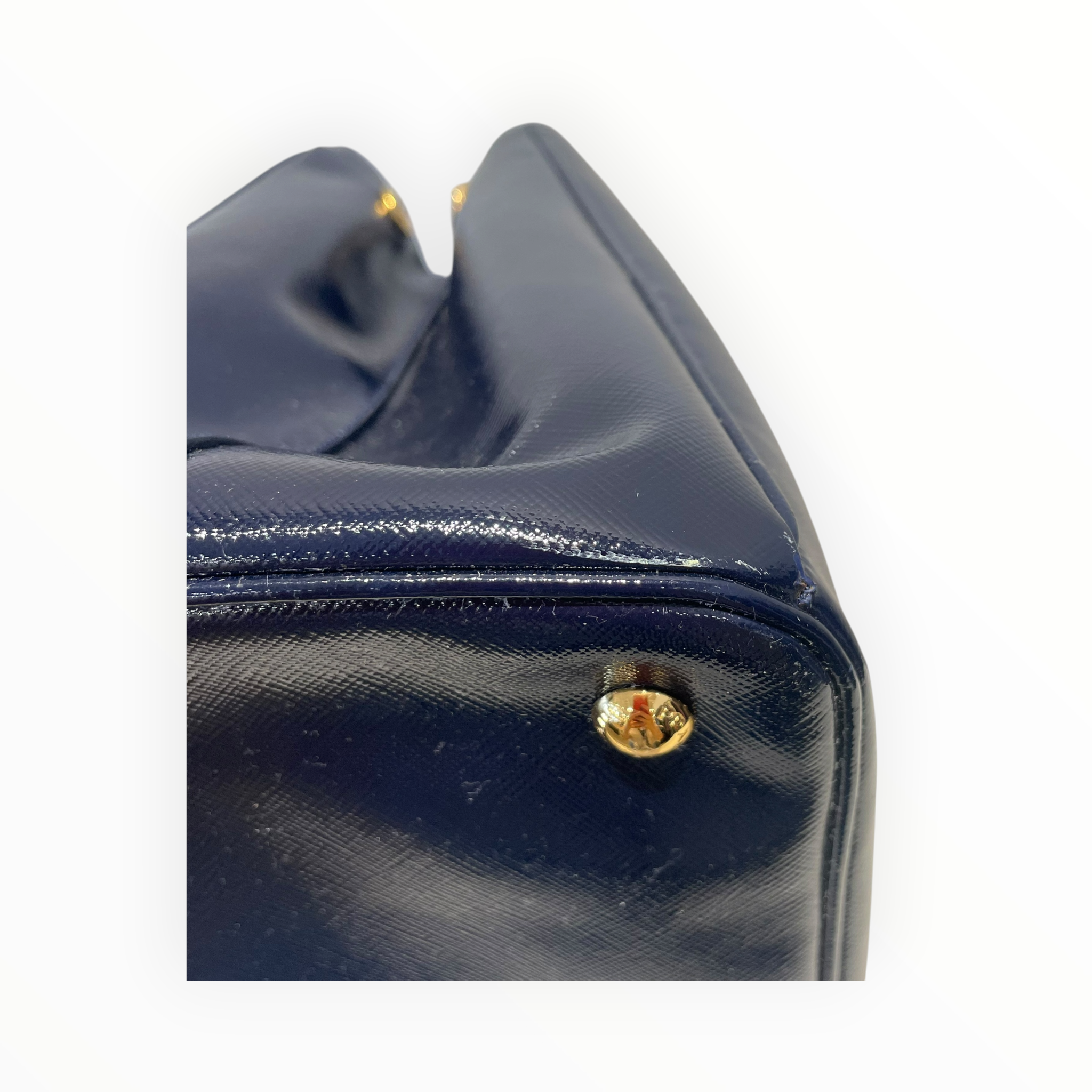 PRADA/Tote Bag/Leather/NVY/SAFFIANO VERNICE TOTE view 7