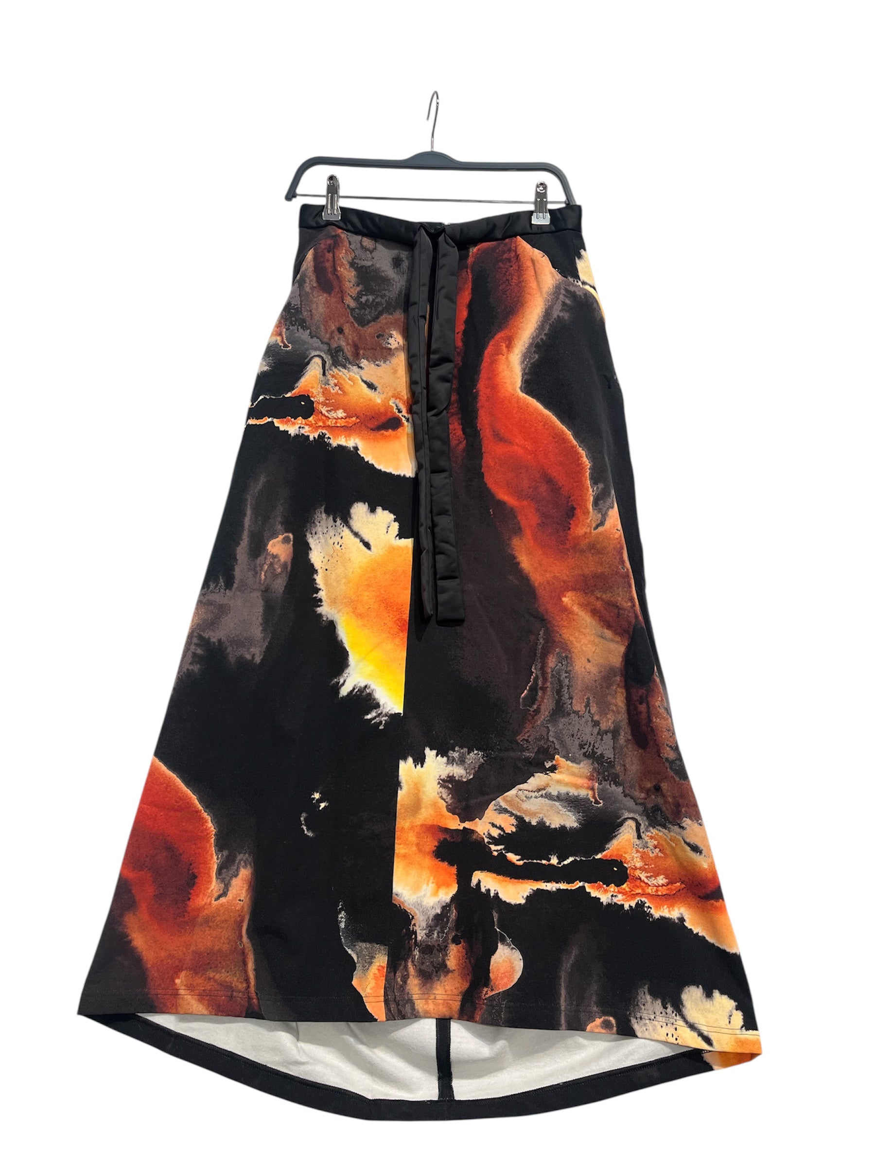 Y-3/Long Skirt/M/All Over Print/Polyester/BLK/AOP SKIRT BNWT view 1