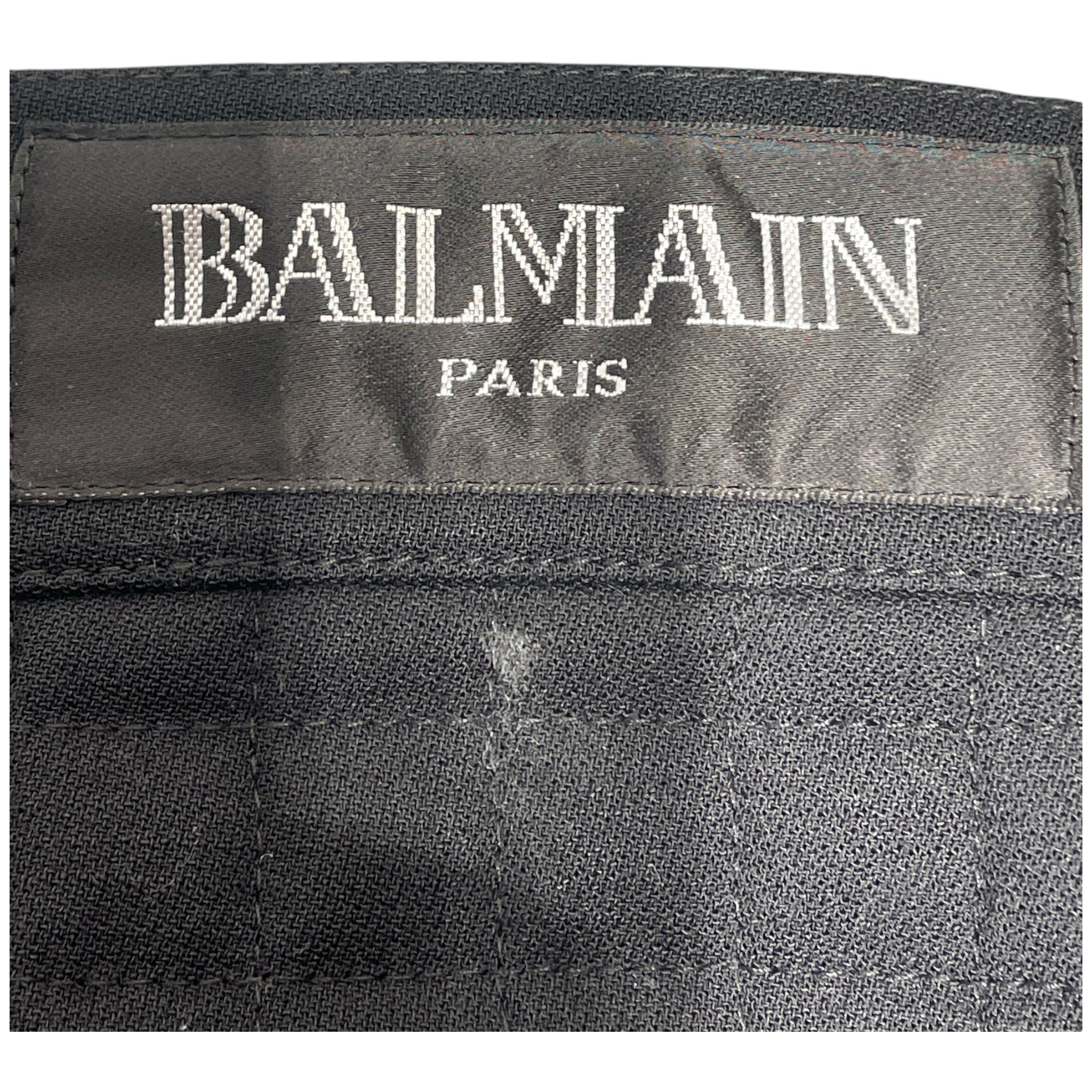 BALMAIN/Pants/46/BLK/BIKER STRETCH PANTS view 4