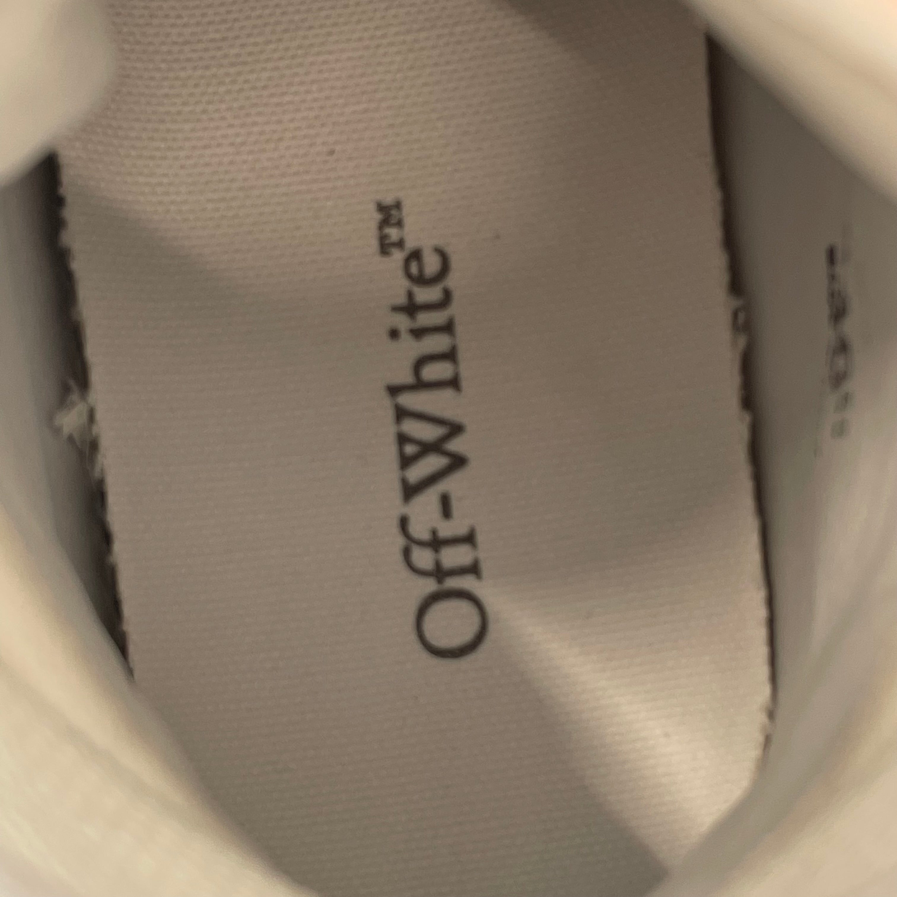 OFF-WHITE/Hi-Sneakers/EU 40/Leather/WHT/3.0 court calf orn/wht grn tag view 3