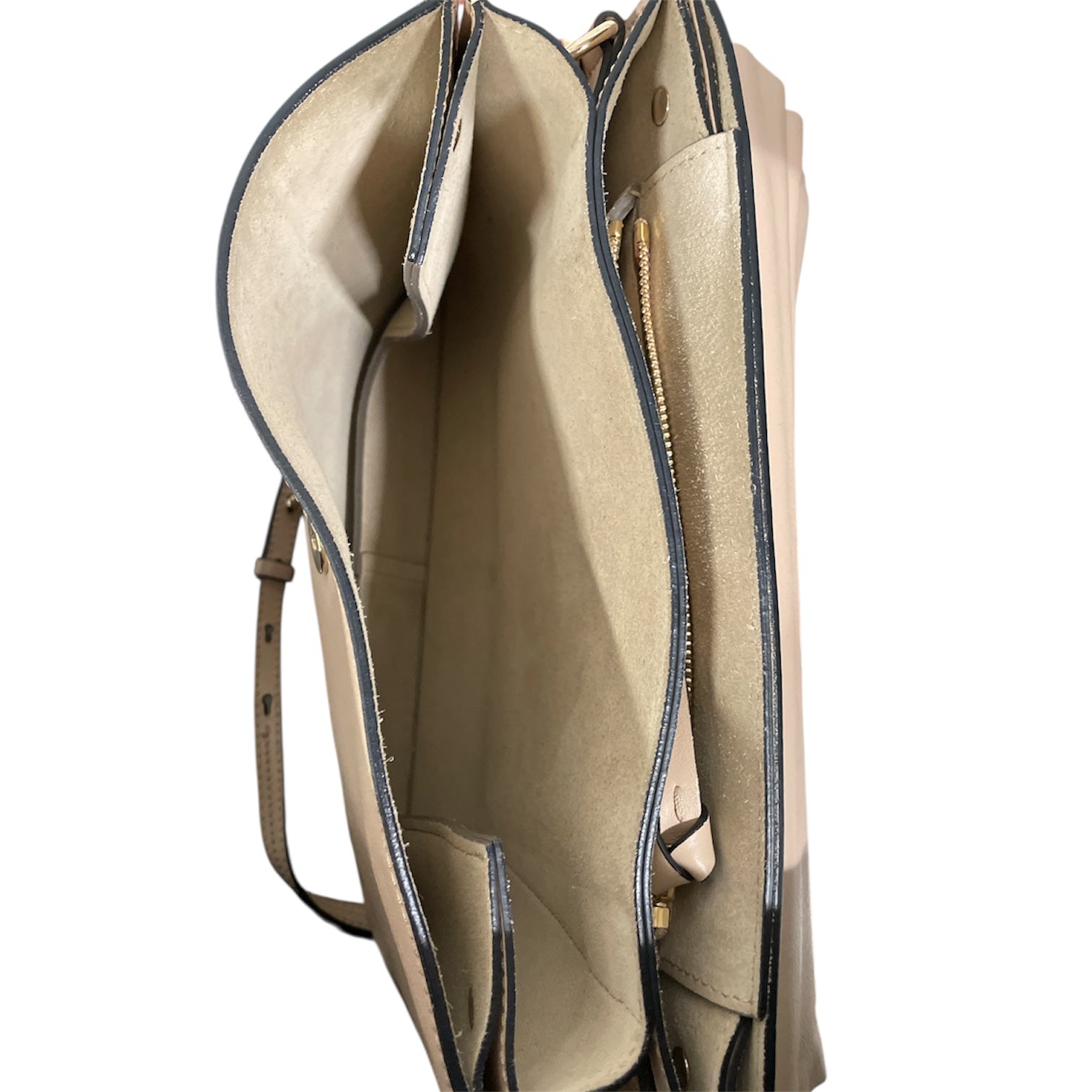 Chloe/Hand Bag/Leather/CRM/Gold Ring Suede view 4