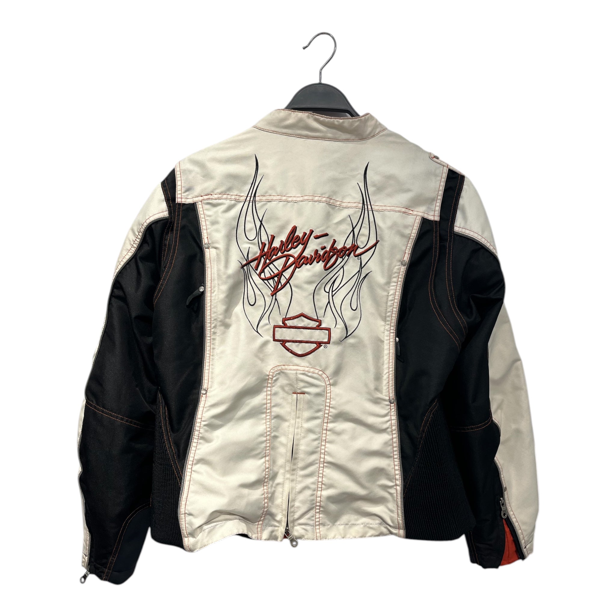 HARLEY DAVIDSON/Jacket/M/Polyester/WHT/RN103819 script moto jkt view 2