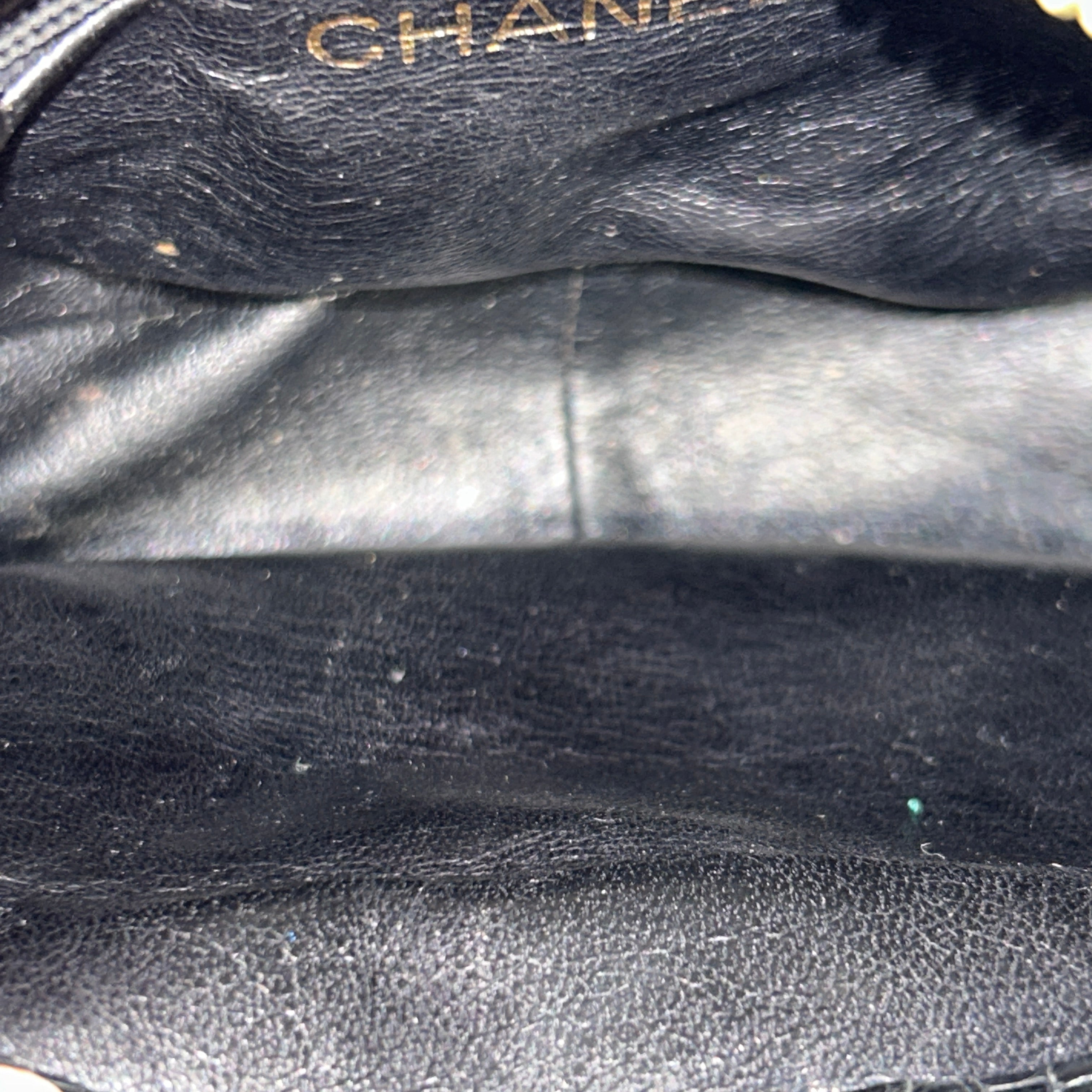 CHANEL/Hand Bag/BLK/Lizard, Tassel, Motif Chain view 4