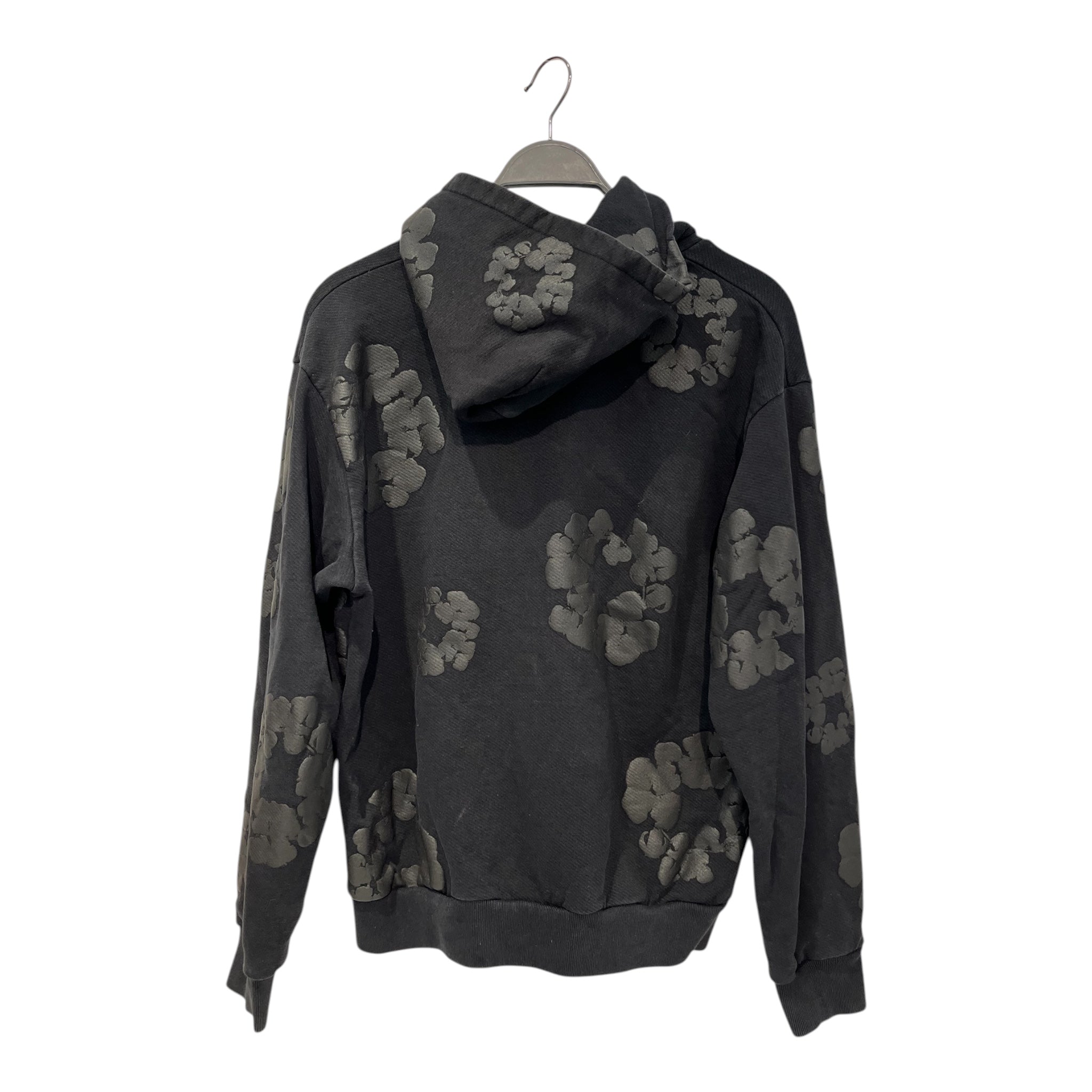 DENIM TEARS/Hoodie/L/All Over Print/Cotton/BLK/Pullover/RN162838 cotton wreath hoodie view 2