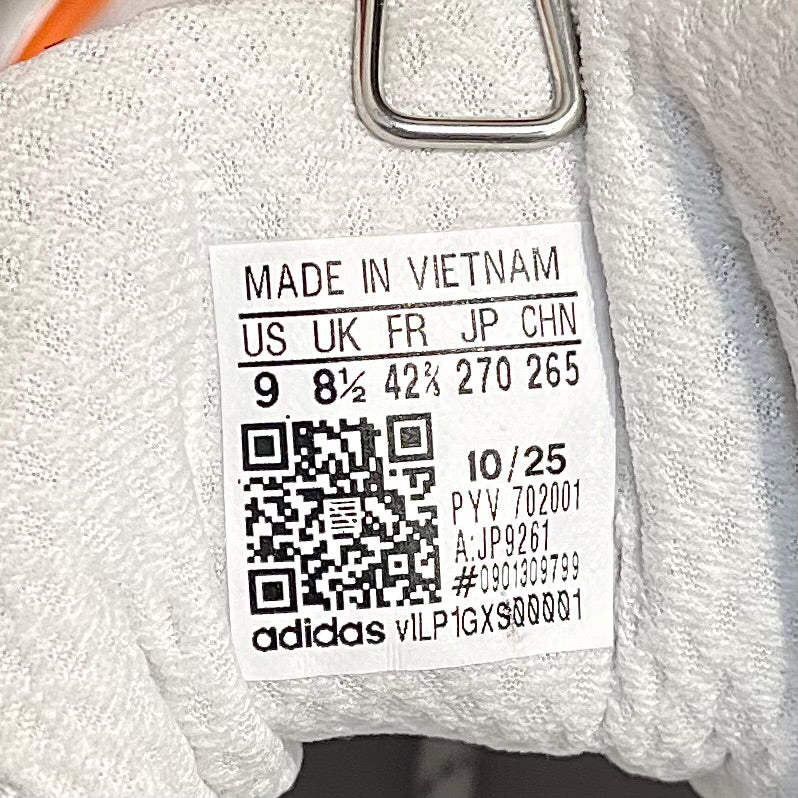 adidas/Low-Sneakers/US 9/WHT/JELLYFISH ORANGE ACC view 8