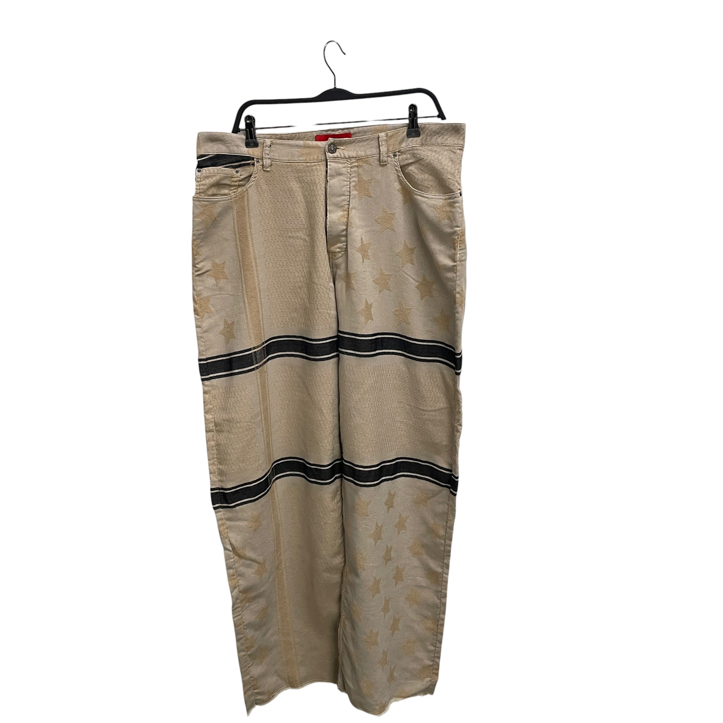 424(FourTwoFour)/Pants/48/BEG/Graphic/STRIPES/ STARS view 1
