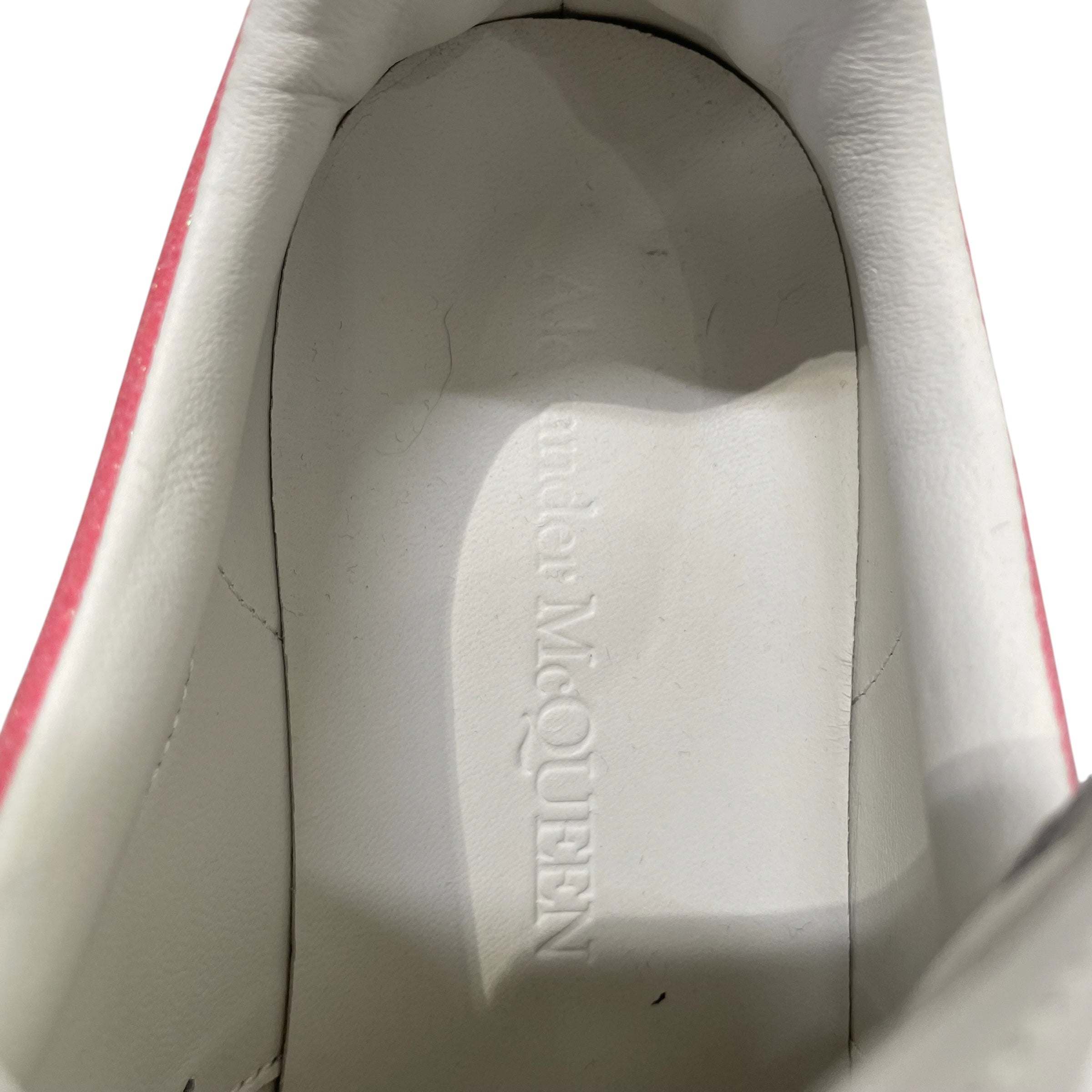 Alexander McQueen/Low-Sneakers/EU 39/Leather/WHT/PINK GLITTER view 6