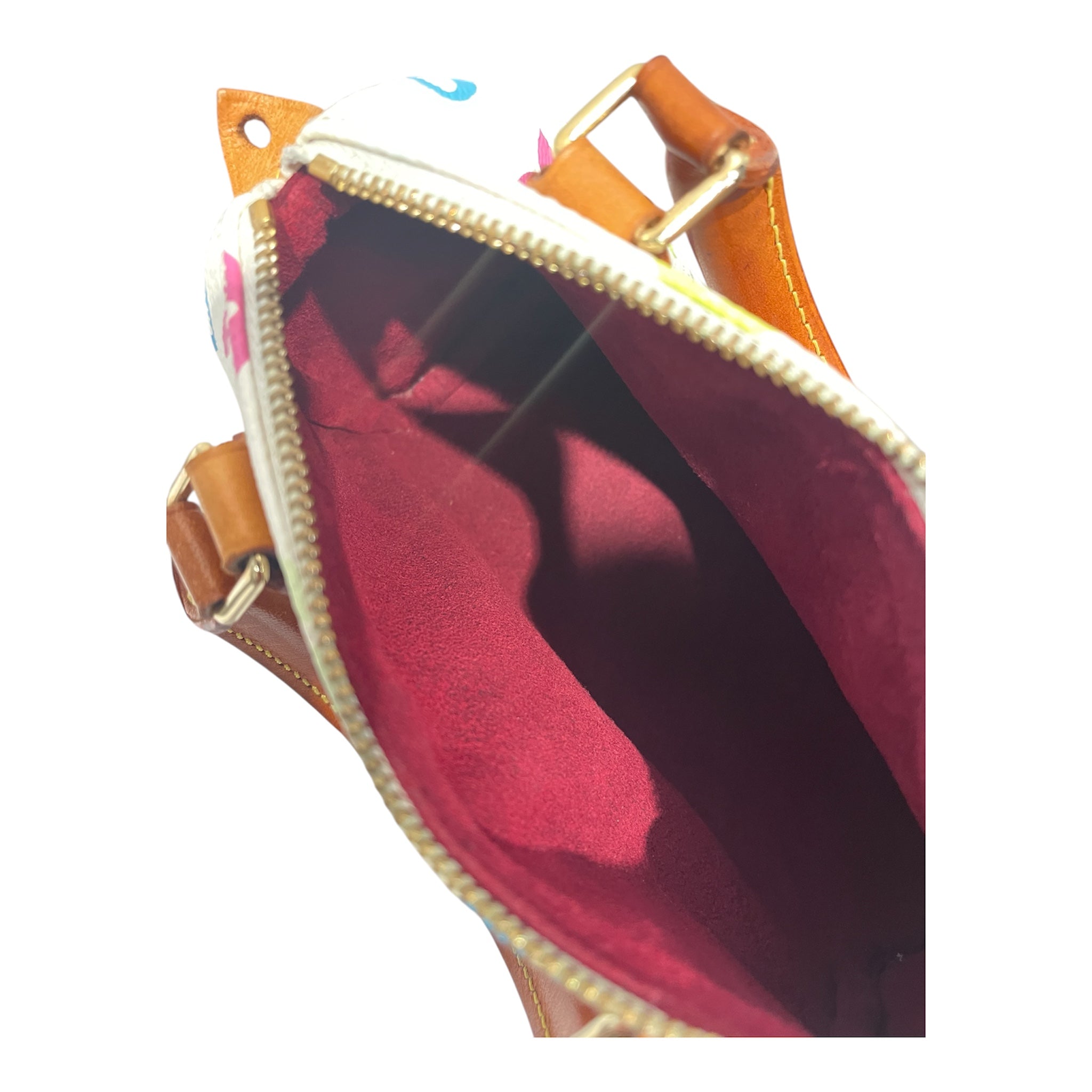 LOUIS VUITTON/Hand Bag/Leather/WHT/Takashi Murakami Mini Speedy view 5