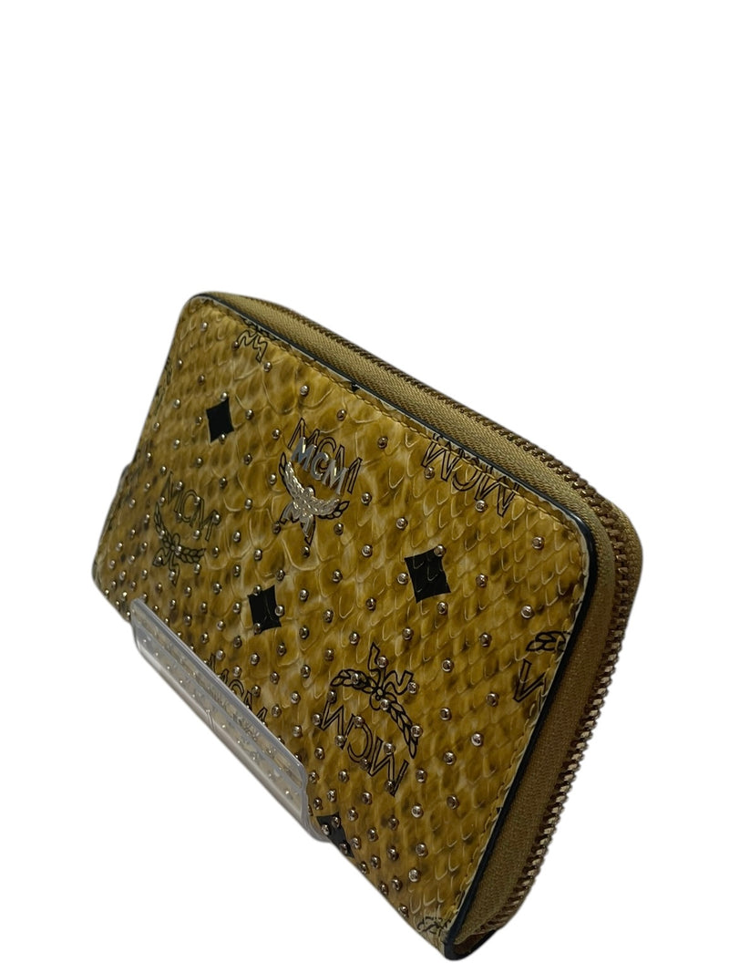 MCM/Wallet/OS/Animal Pattern/Leather/YEL/MONOGRAM