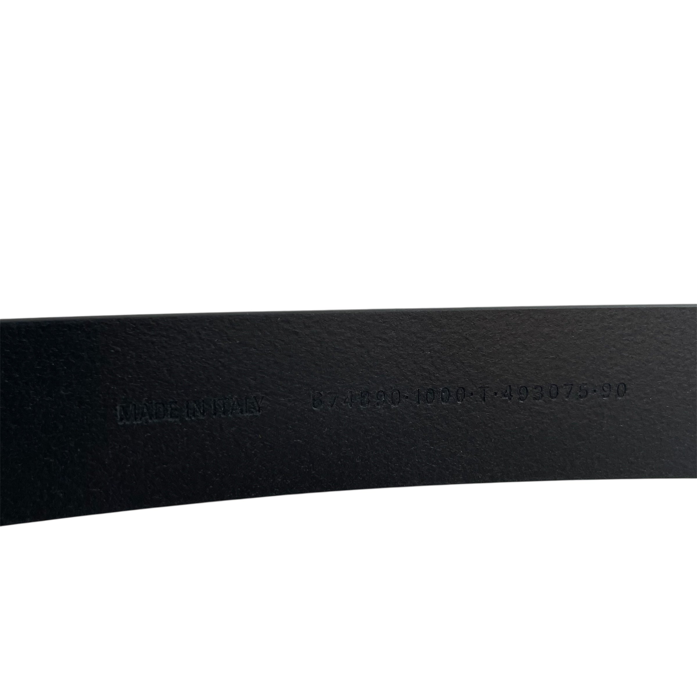 BALENCIAGA/Belt/Leather/BLK/SLVR HARDWARE view 4