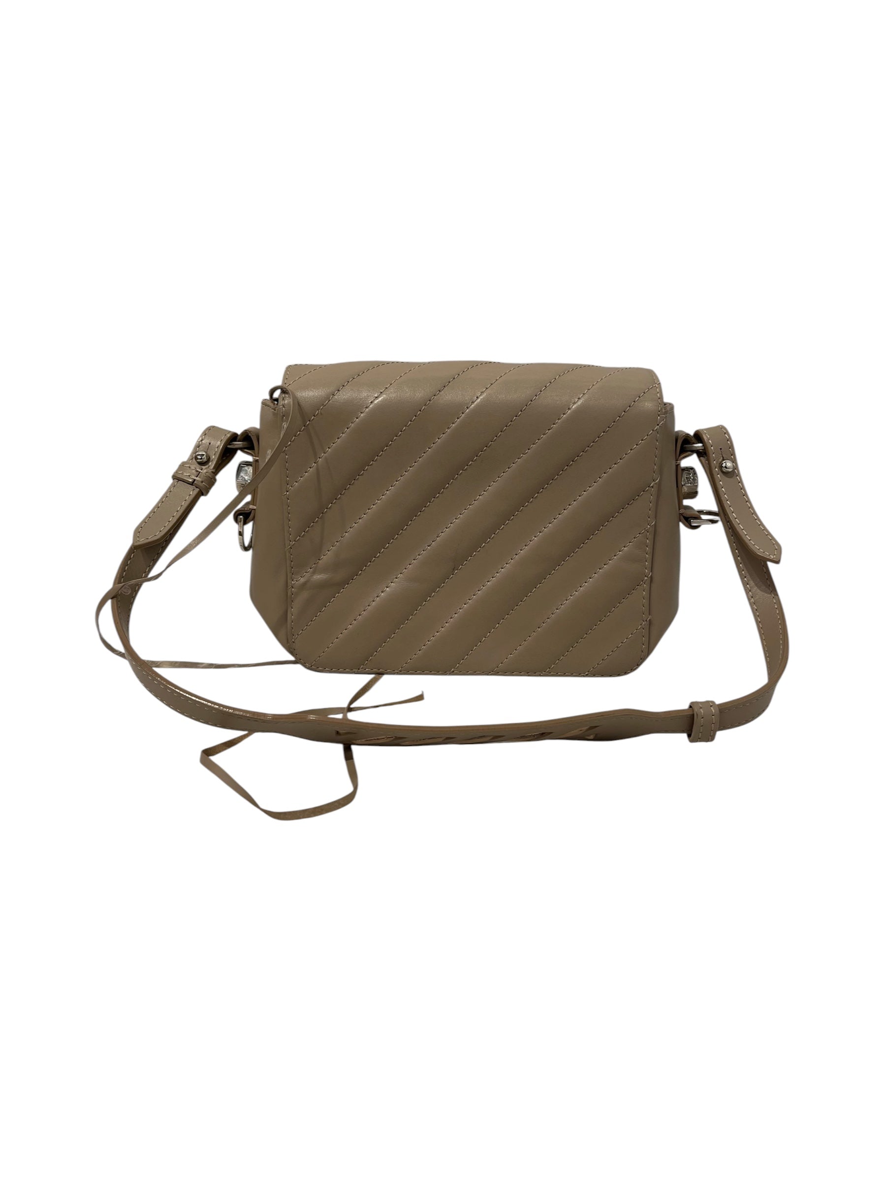 OFF-WHITE/Cross Body Bag/Stripe/Leather/GRY/stone grey clip bag w bolts view 2