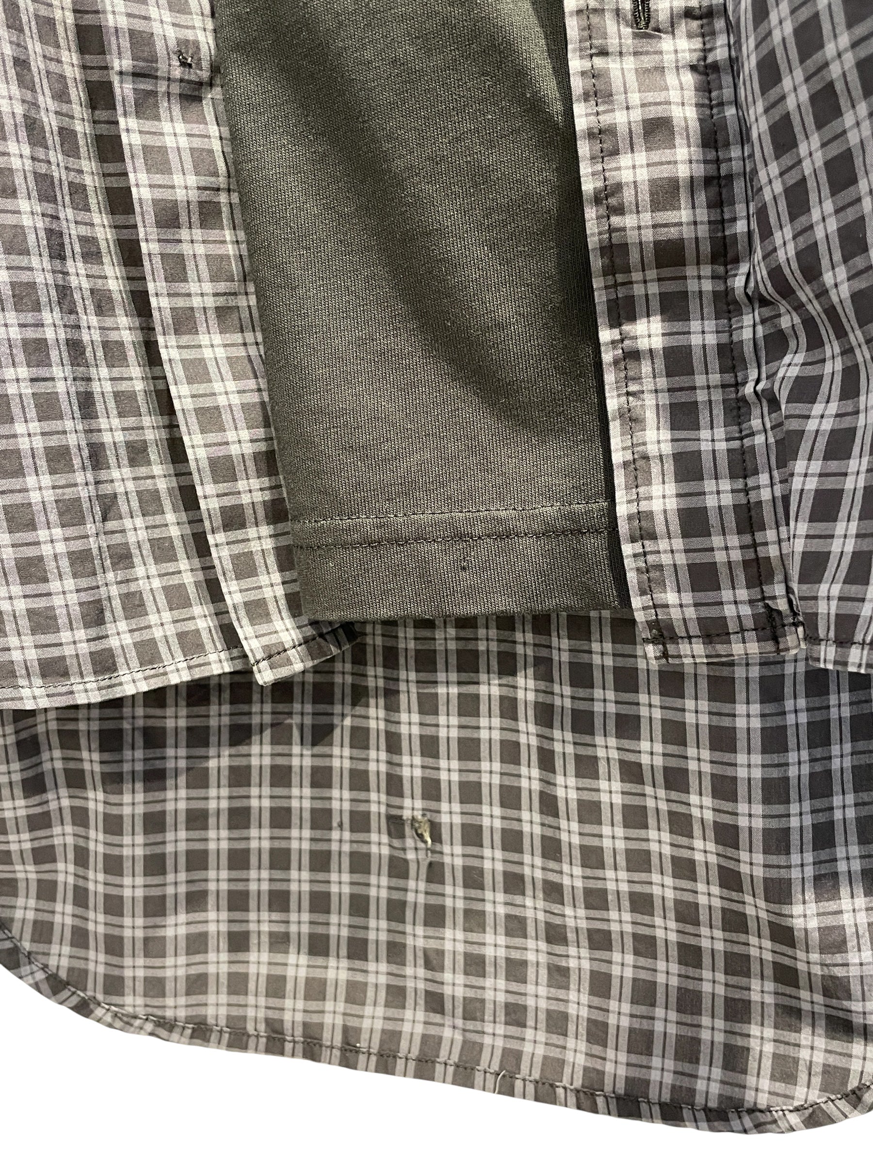 BALENCIAGA/LS Shirt/XXS/Cotton/NVY/Plaid/2022 LAYERED BUTTON UP view 6