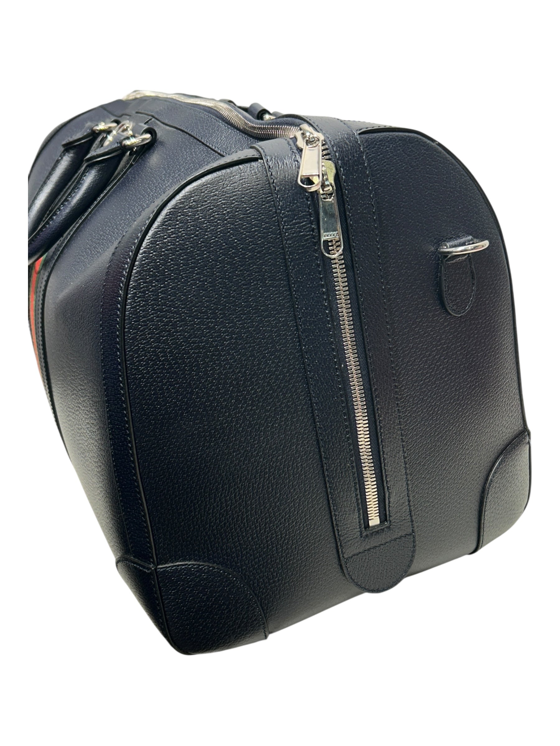 GUCCI/Luggage/Leather/NVY/SAVOY WEB DUFFLE / SLV GG view 5