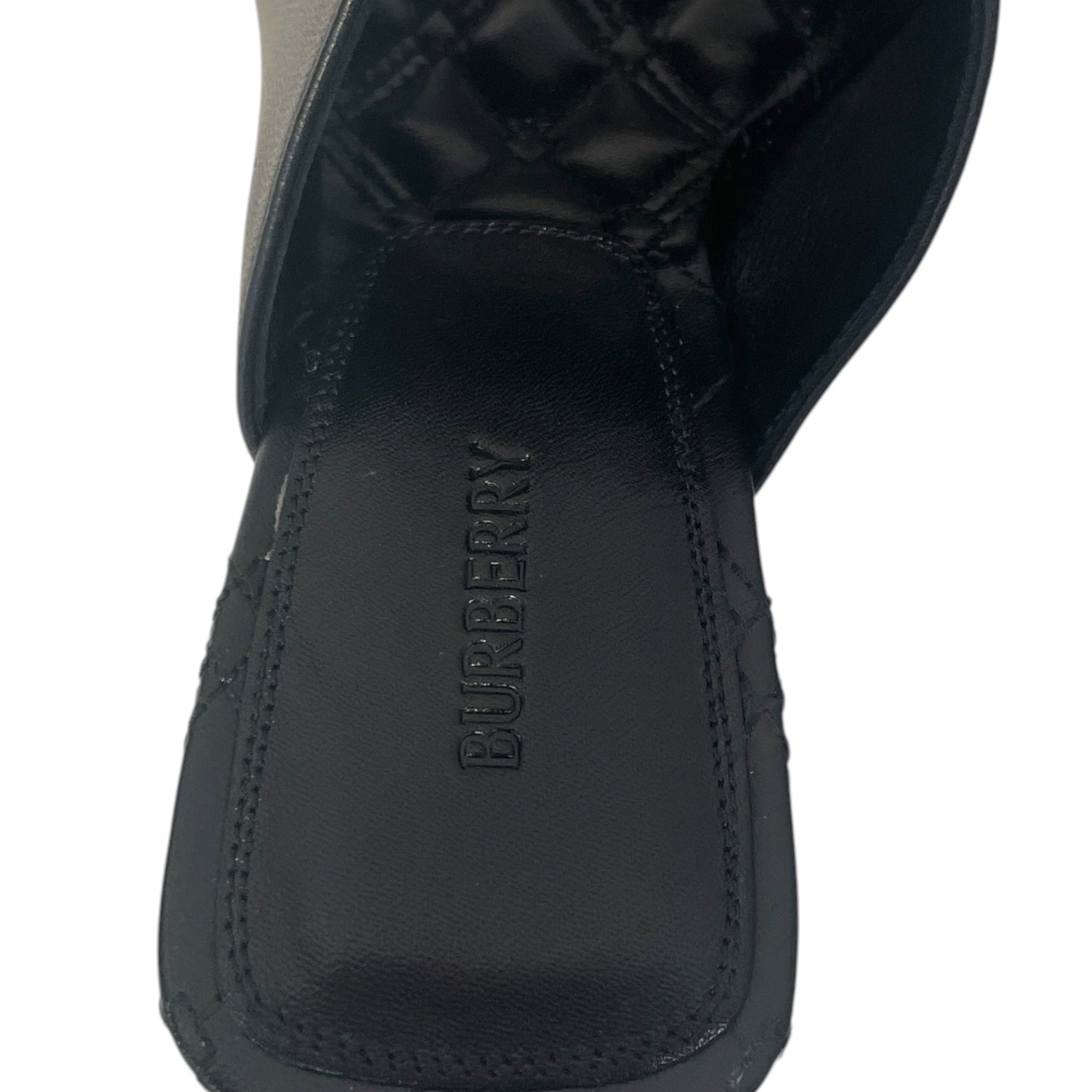 BURBERRY/Heels/EU 37/Leather/BLK/Duck Mule view 3