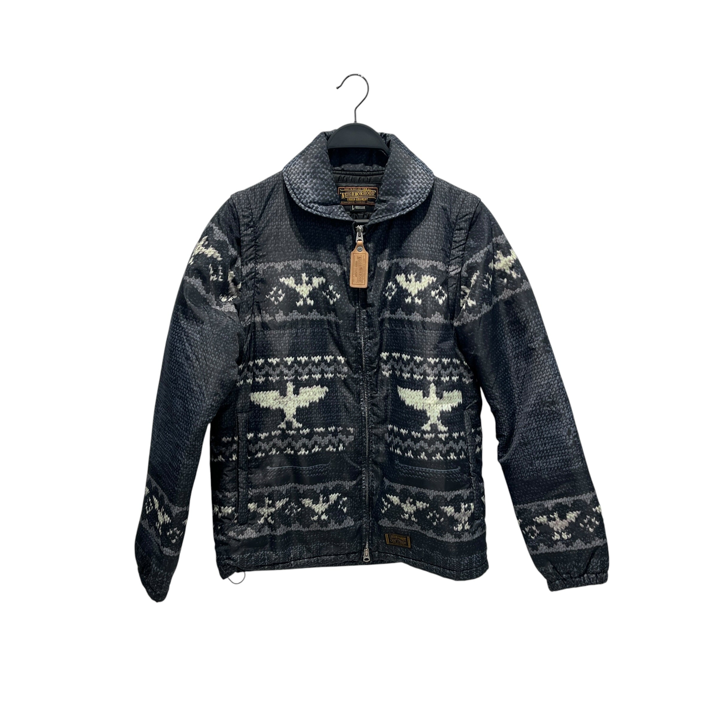 NEIGHBORHOOD/Quilted Jkt/L/Nylon/IDG/Graphic/NYLON SWEATER PRINT DOWN view 9