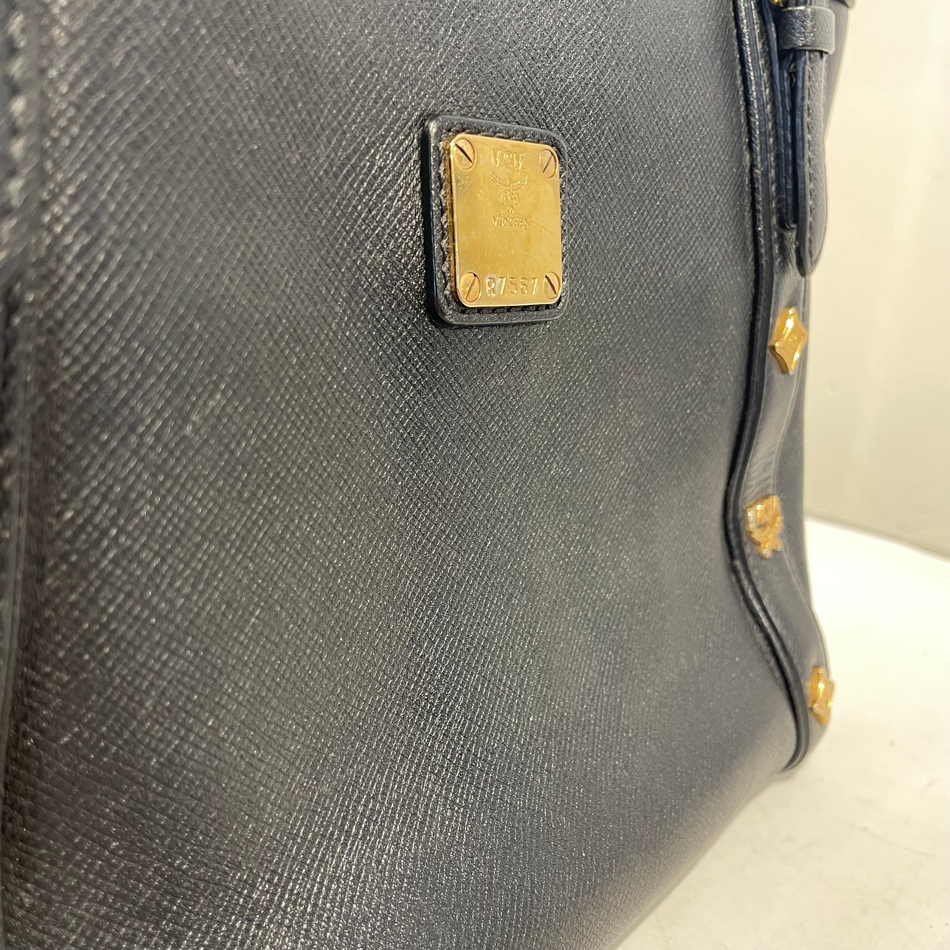 MCM/Hand Bag/Leather/BLK/R7567 view 6