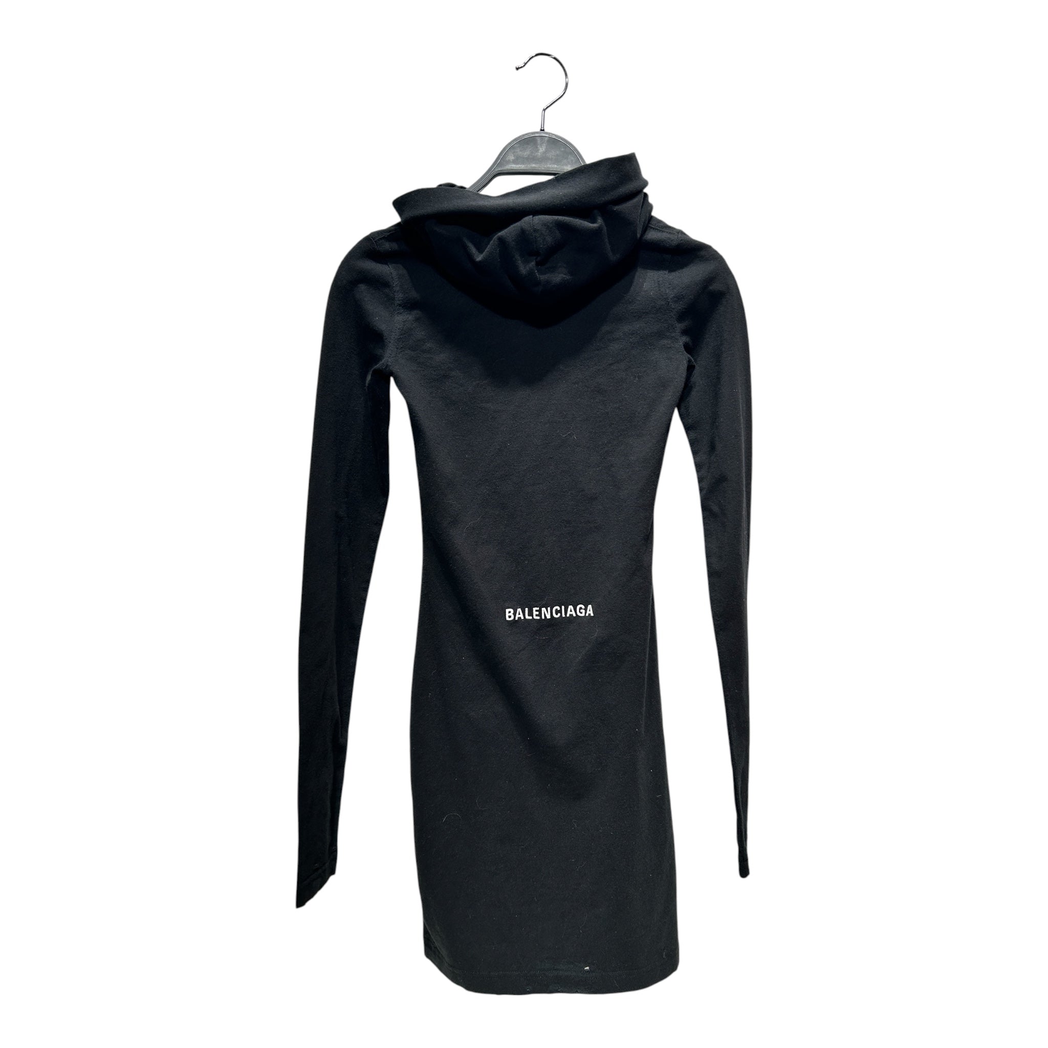 BALENCIAGA/Hoodie/XS/Cotton/BLK/NEW STORE HOODIE DRESS view 2