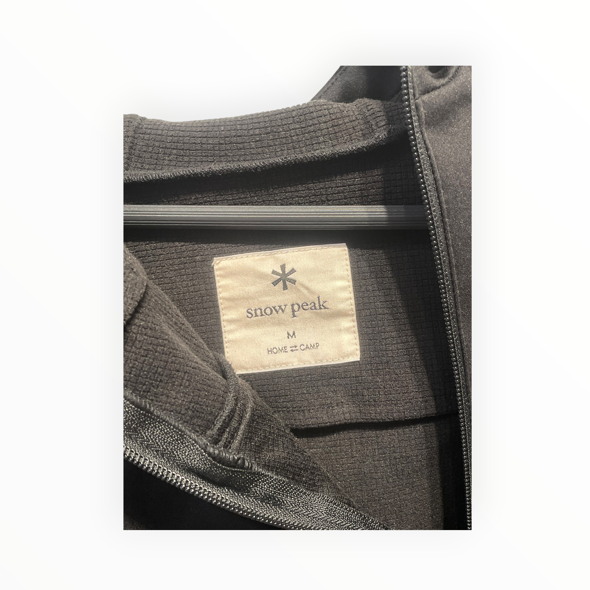 snow peak/Zip Up Hoodie/M/Polyester/BLK/Pullover/HOME CAMP view 3