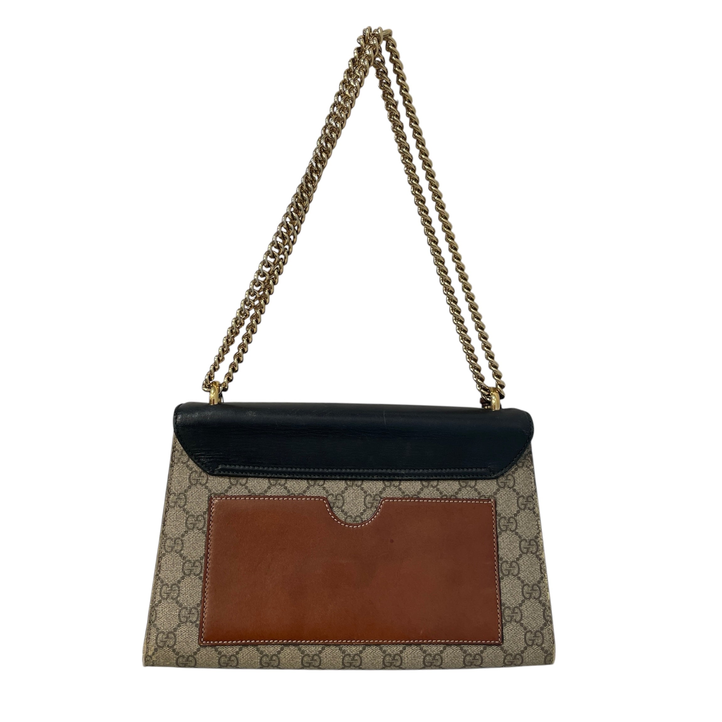 GUCCI/Hand Bag/Monogram/Leather/NVY/Padlock GG Supreme view 2