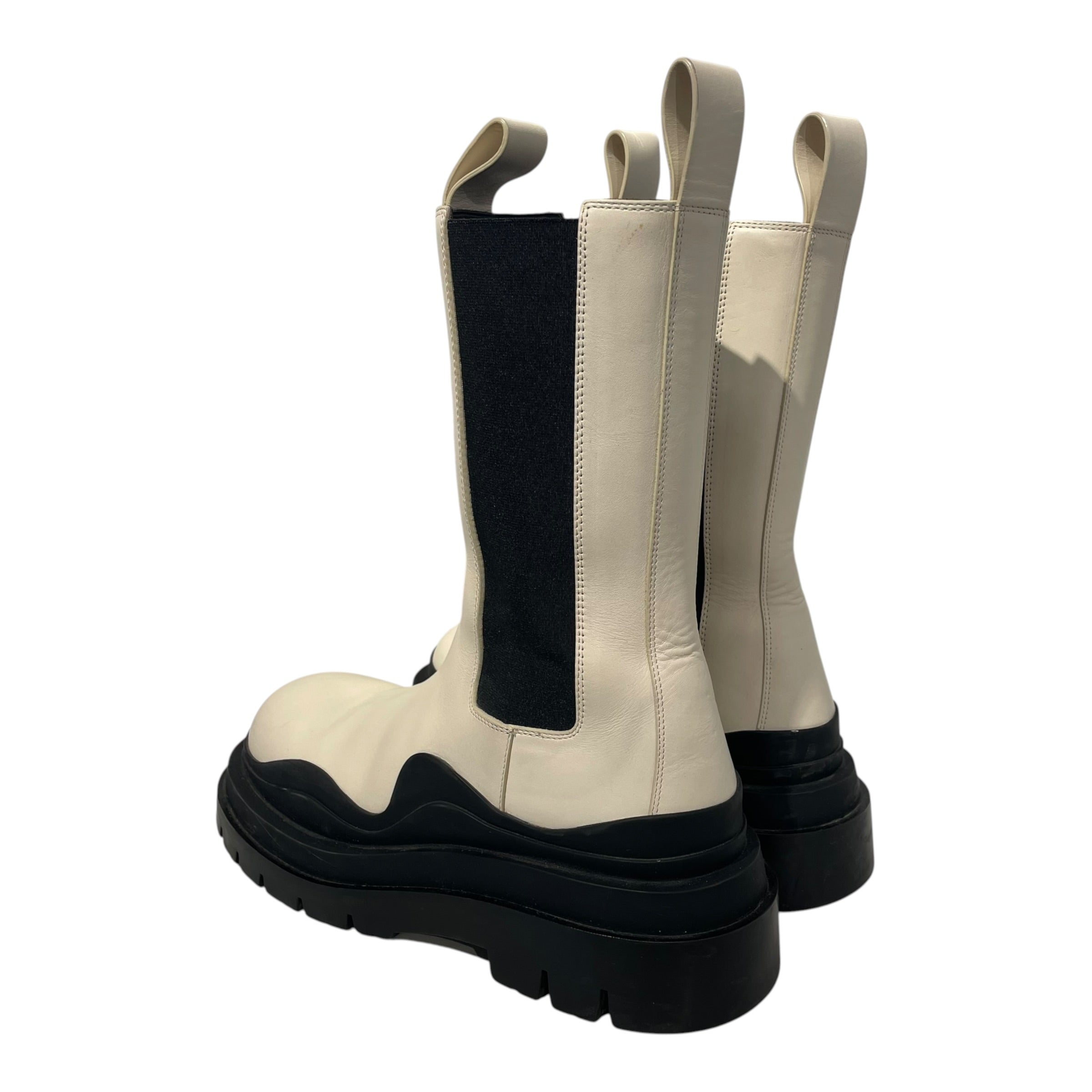 BOTTEGA VENETA/Long Boots/EU 40/Leather/CRM/LONG CHELSEA BOOT view 2