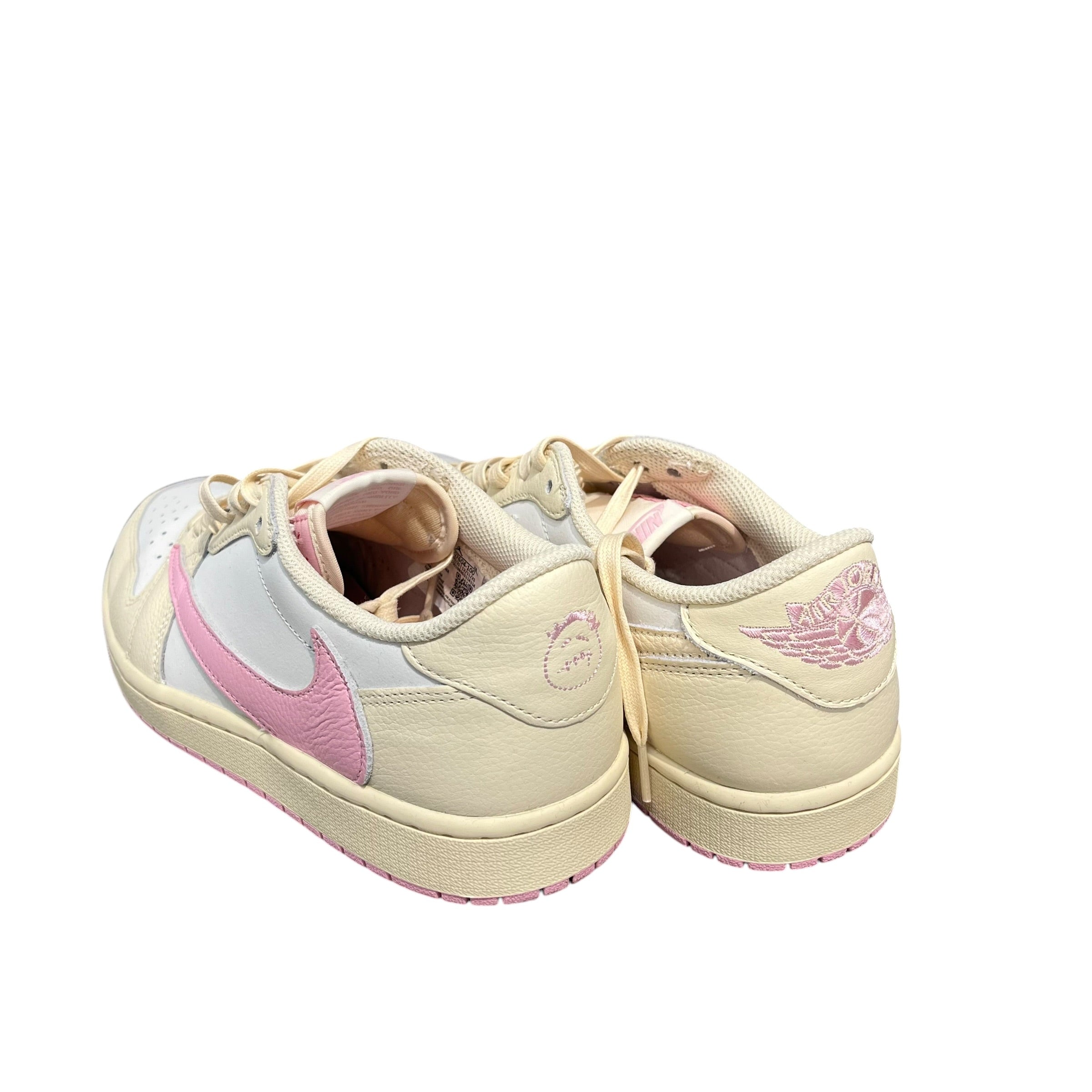 NIKE/TRAVIS SCOTT/Low-Sneakers/US 9/Leather/CRM/PINK HIGHLIGHTS AJ1 view 2
