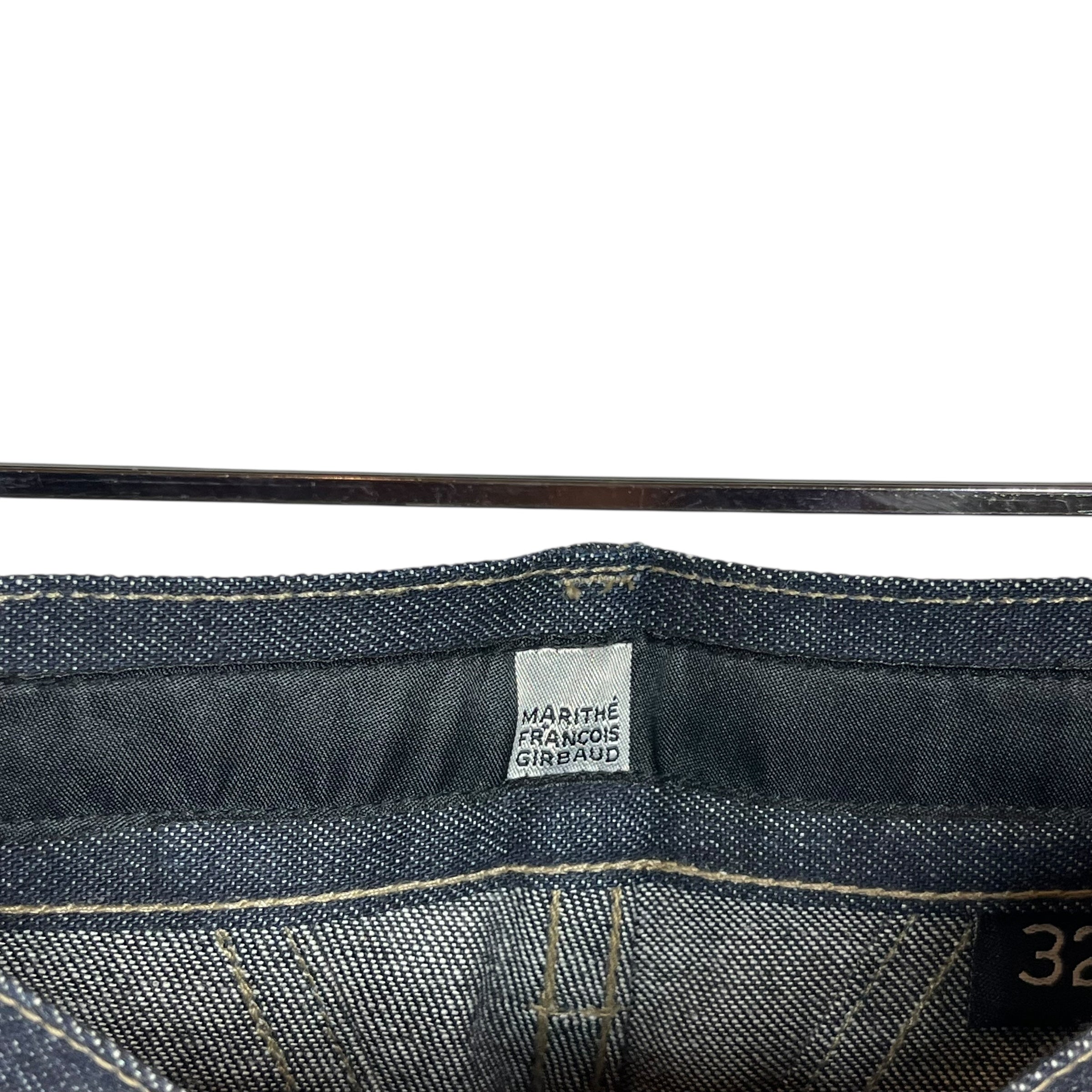 MARITHE FRANCOIS GIRBAUD/Straight Pants/32/Cotton/BLU/All Over Print/Girbaud Graphic Denim view 3