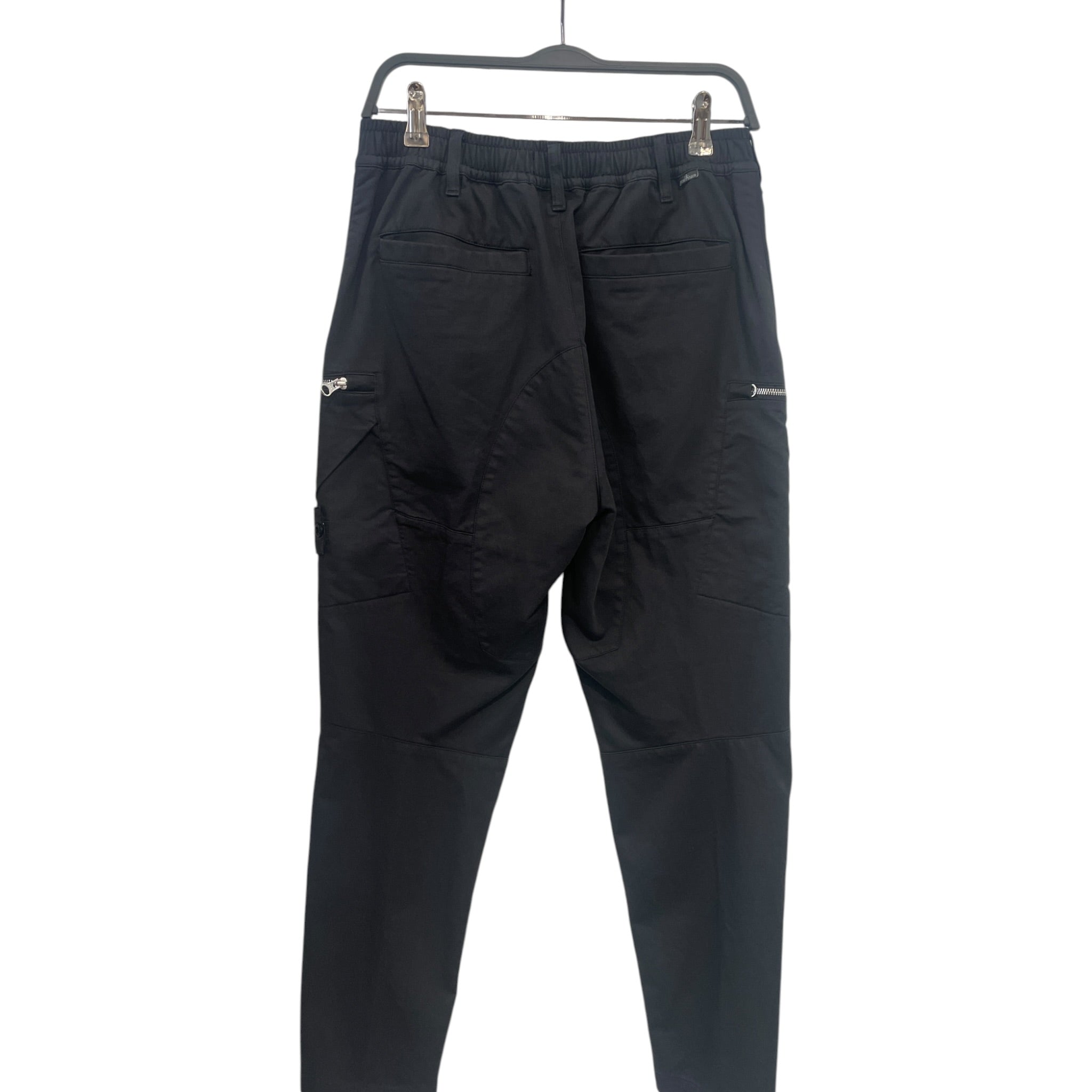 STONE ISLAND/Cargo Pants/46/Cotton/BLK/#731930508/ZIPPER POCKETS view 2