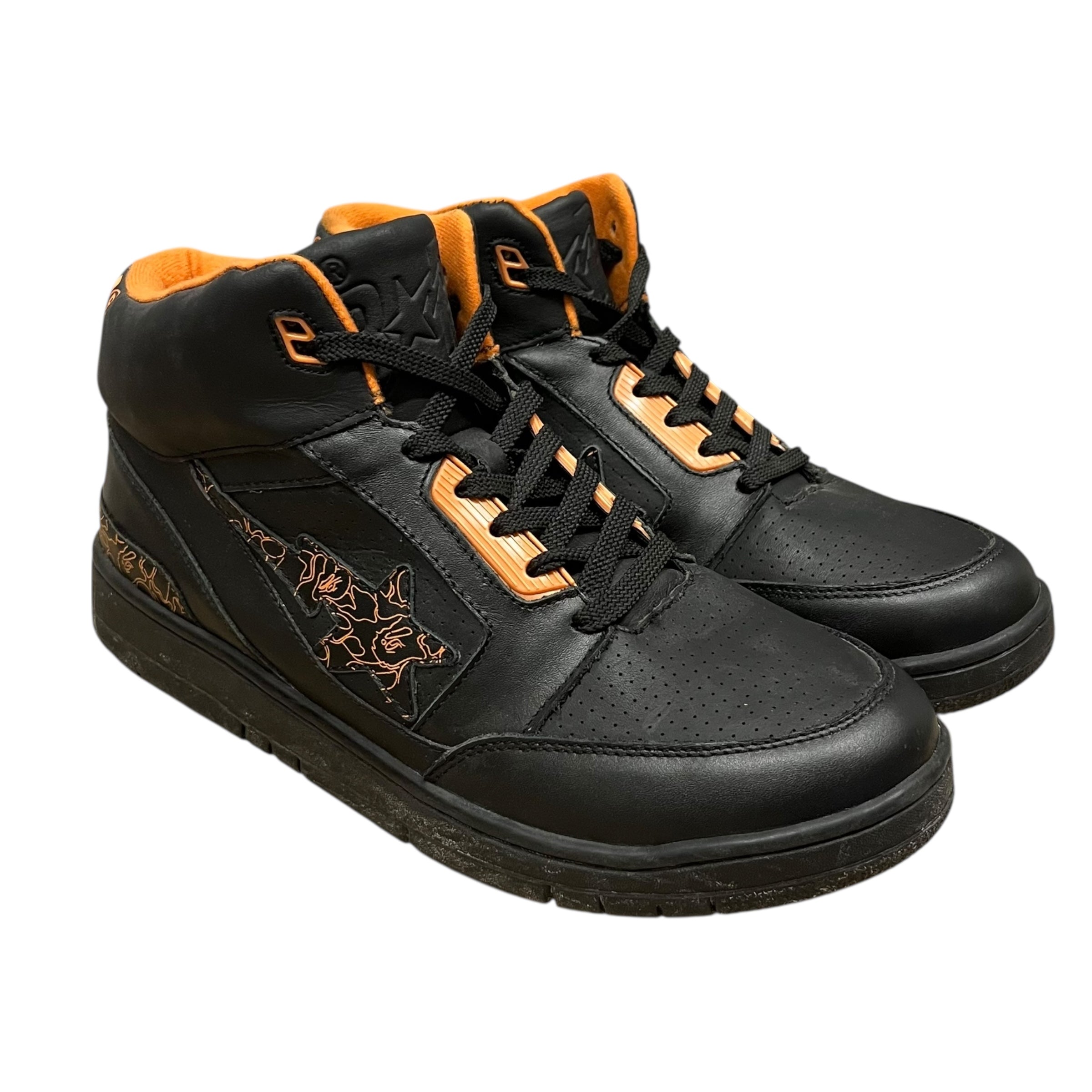 A BATHING APE/Hi-Sneakers/US 10.5/Leather/ORN/ view 1